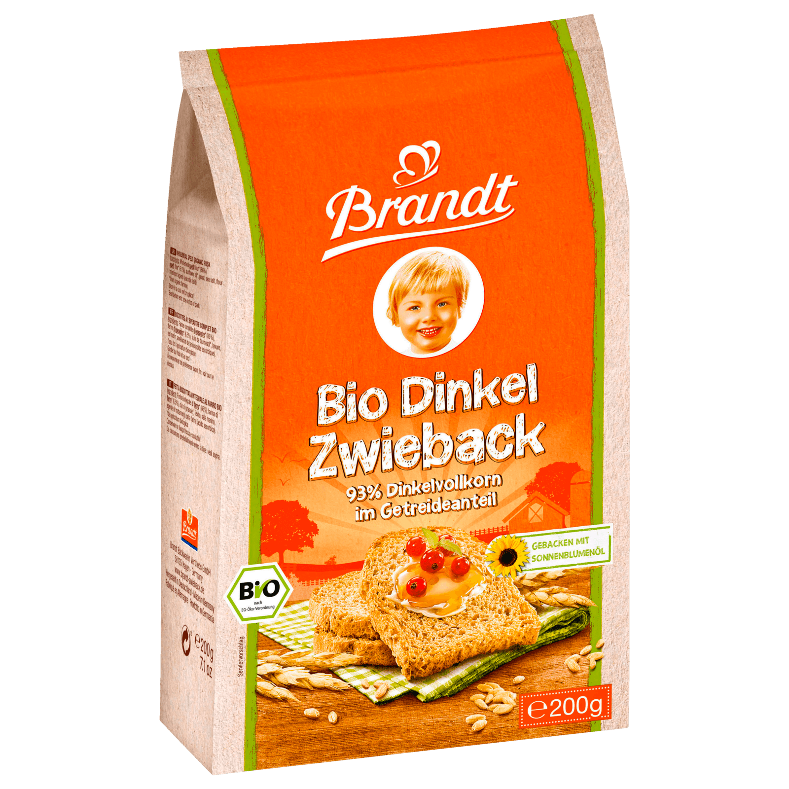 Brandt Bio Dinkel Zwieback 200g