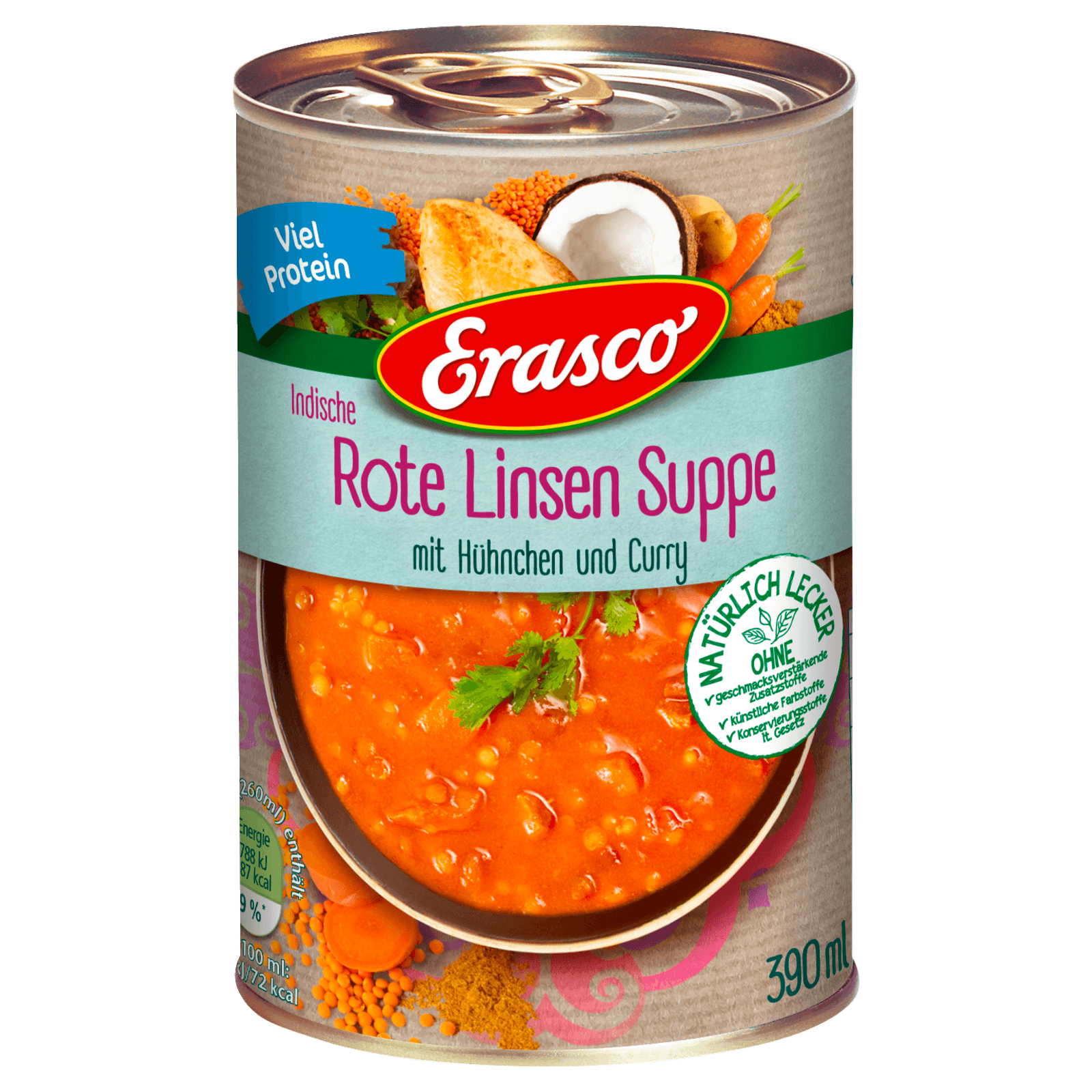 Rote Linsen-Kokos-Suppe von Ergobiene
