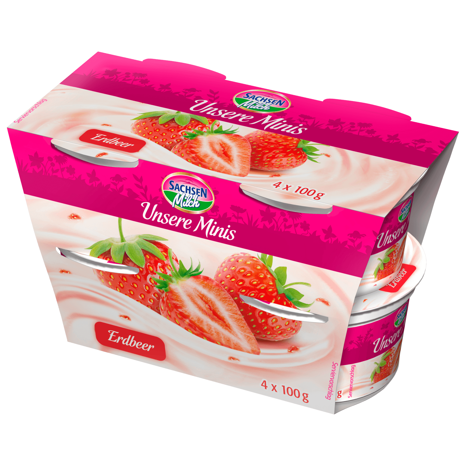 Sachsenmilch Unsere Minis Erdbeer 4x100g bei REWE online bestellen!
