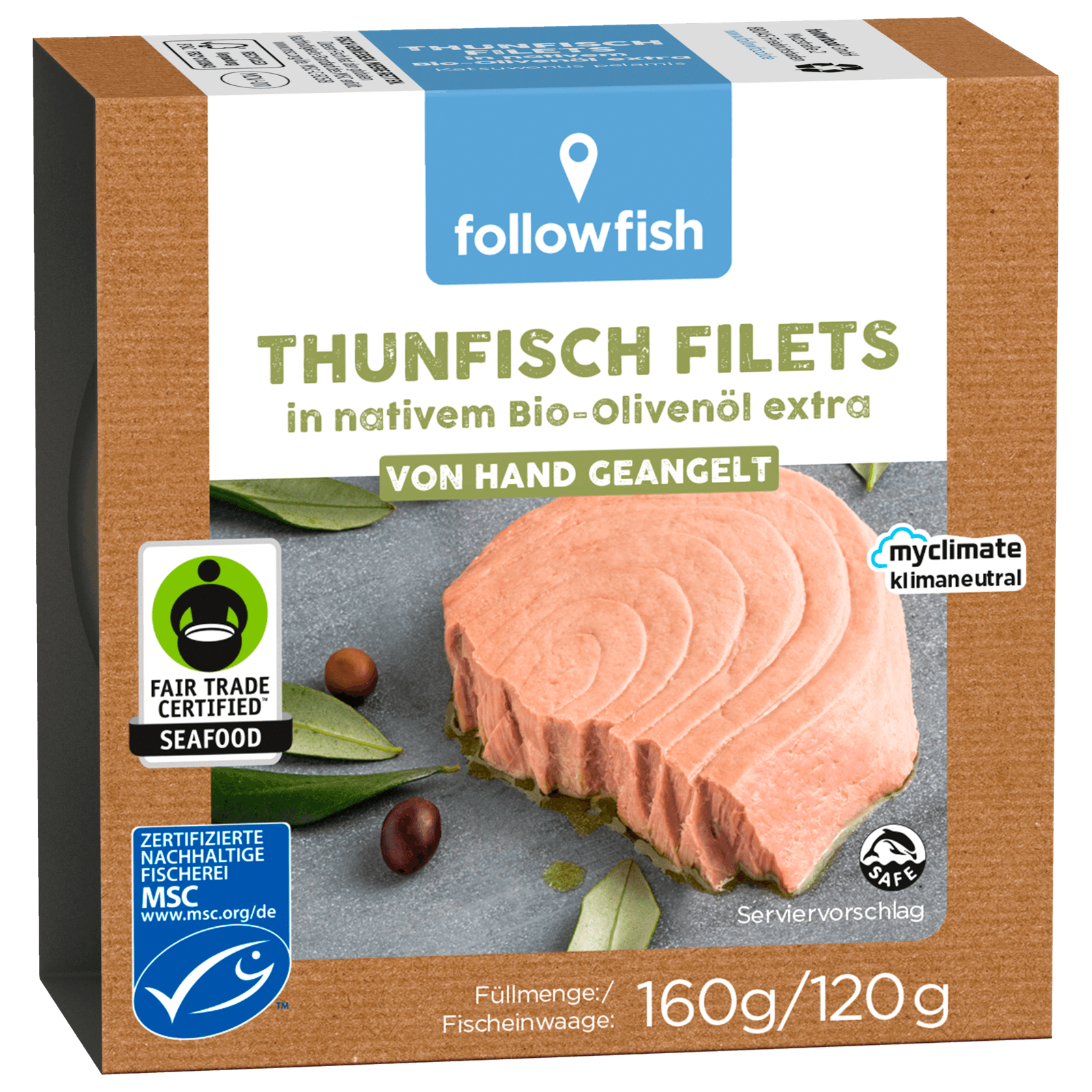 Followfish Thunfisch Filets in nativem Bio-Olivenöl extra 120g