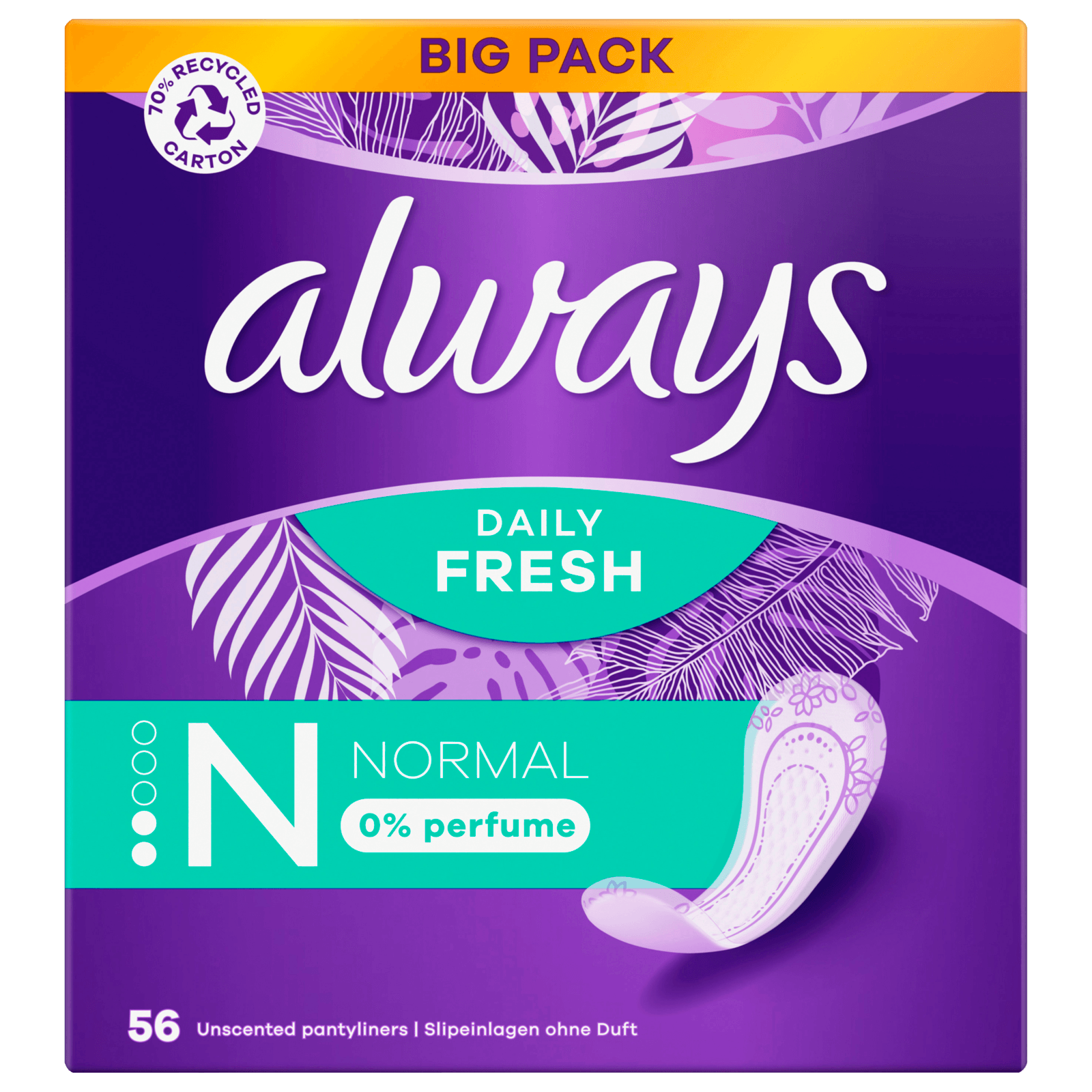 Always Slipeinlagen Daily Fresh Normal 56 Stück