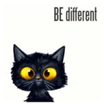 PAPER + DESIGN Servietten 3-lagig 20 Stück mit Print "Be different" Katze