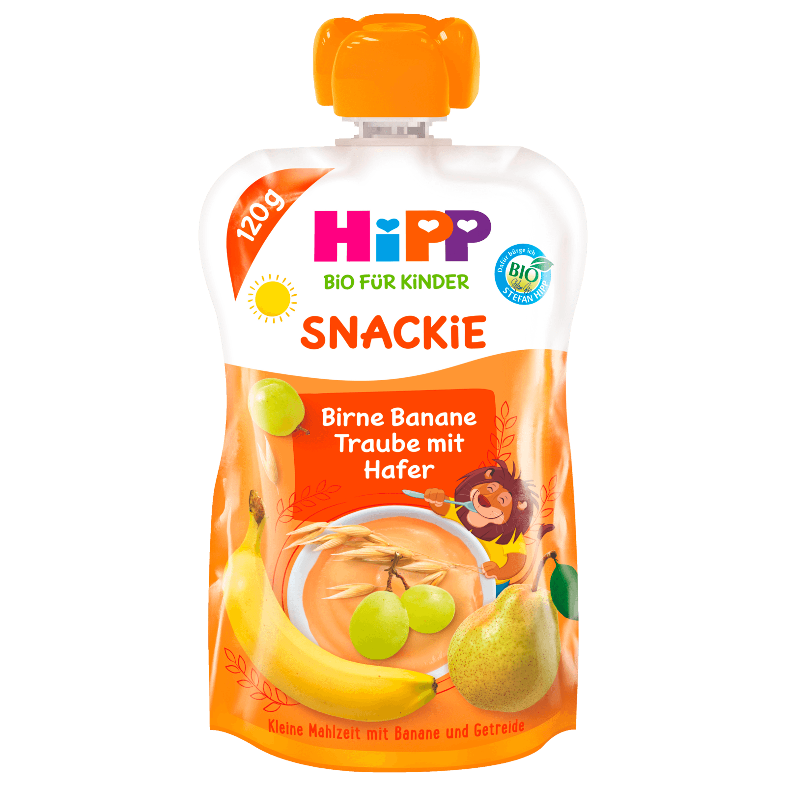 Hipp Sportsfreund Bio Birne-Banane-Traube mit Hafer 120g