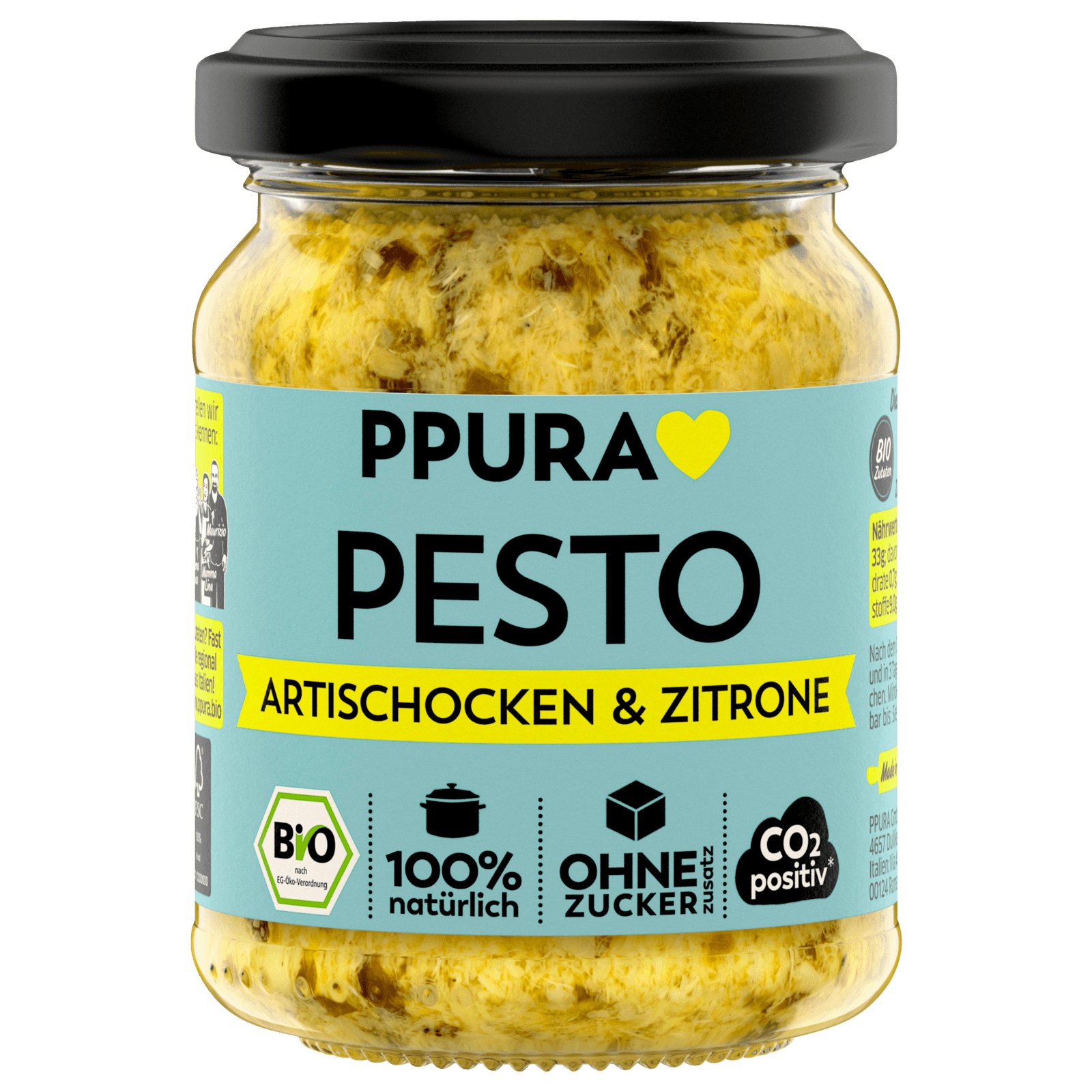 PPura Bio Pesto Artischocken &amp; Zitrone 120g bei REWE online bestellen!