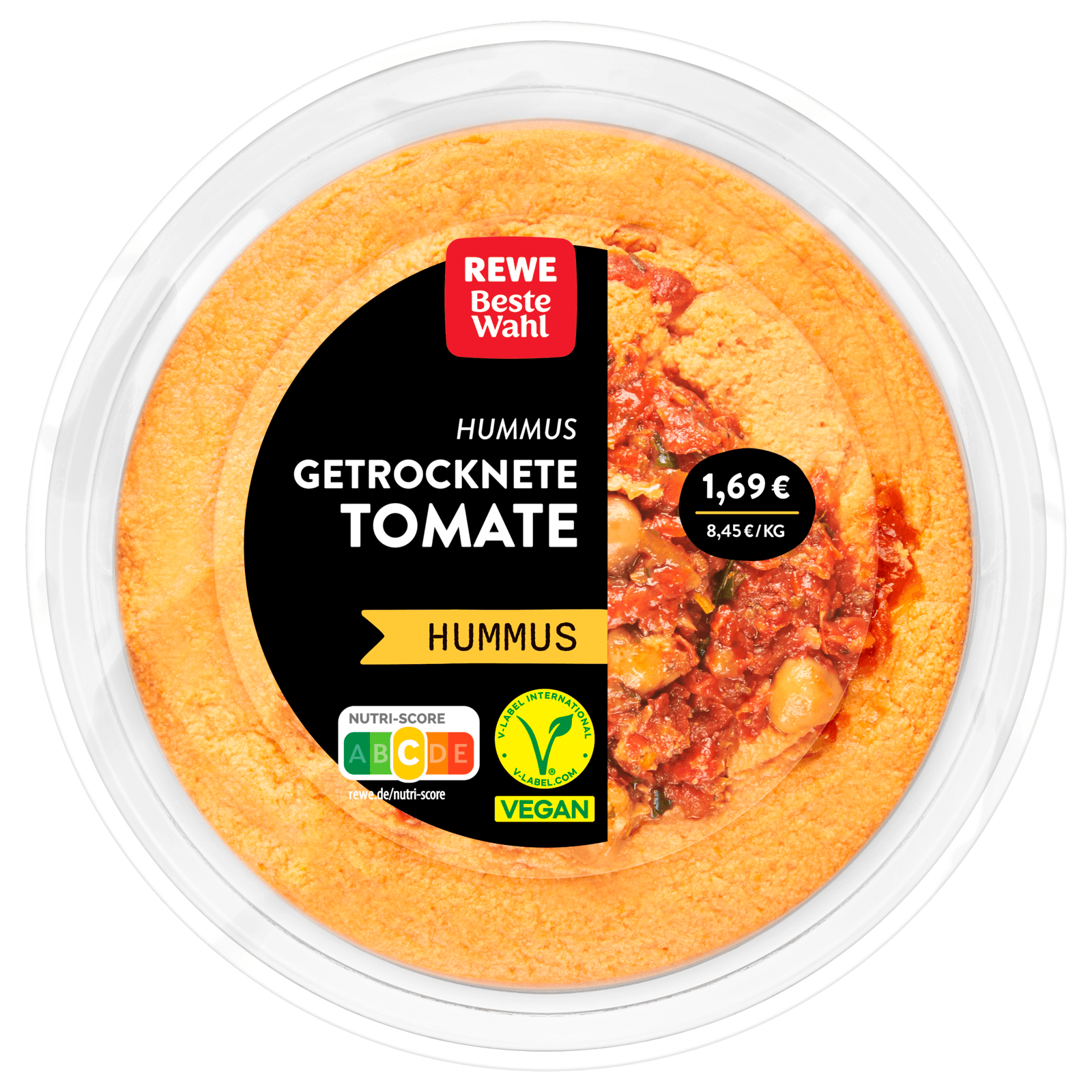 REWE Beste Wahl Hummus getrocknete Tomate vegan 200g