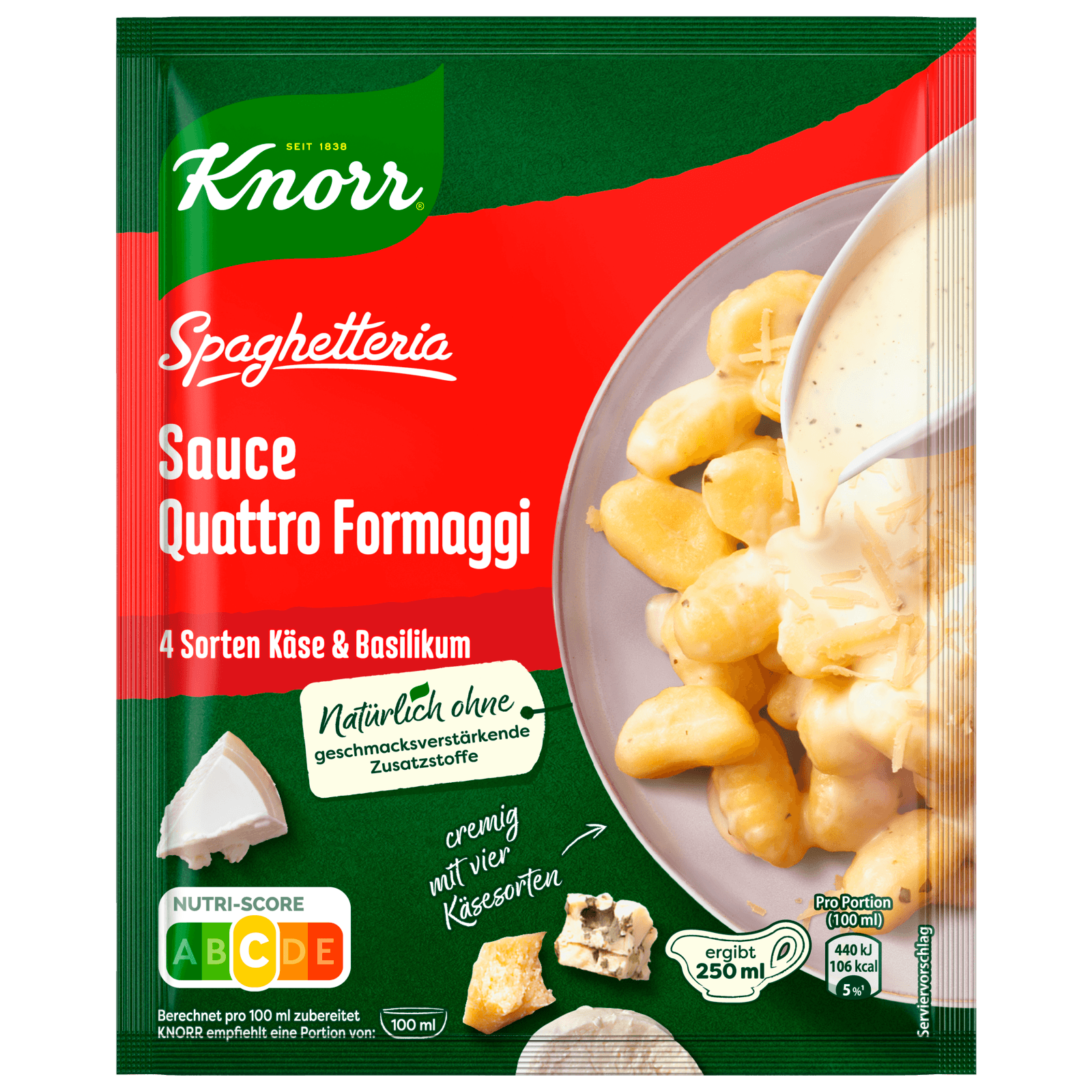 Knorr Spaghetteria Quattro Formaggi Soße 250 ml bei REWE online bestellen!