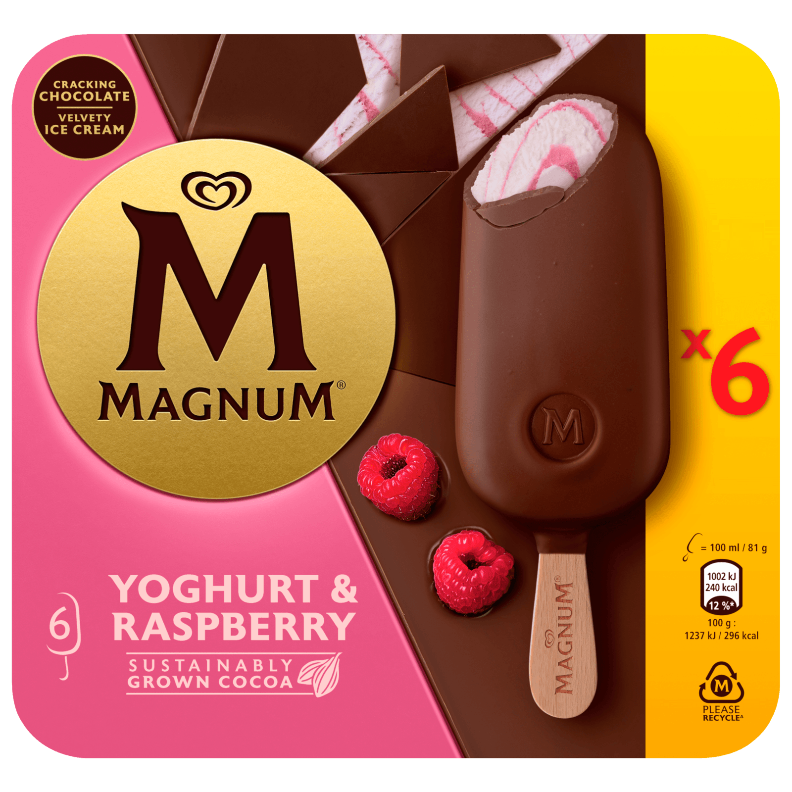 Magnum Eis Yoghurt & Raspberry 6x100ml