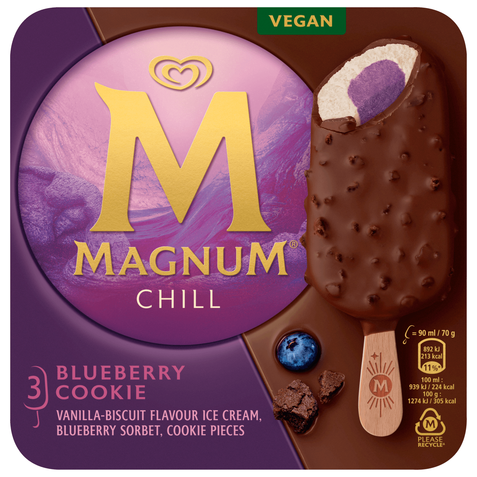 Magnum Chill Blueberry Cookie vegan 3x90ml