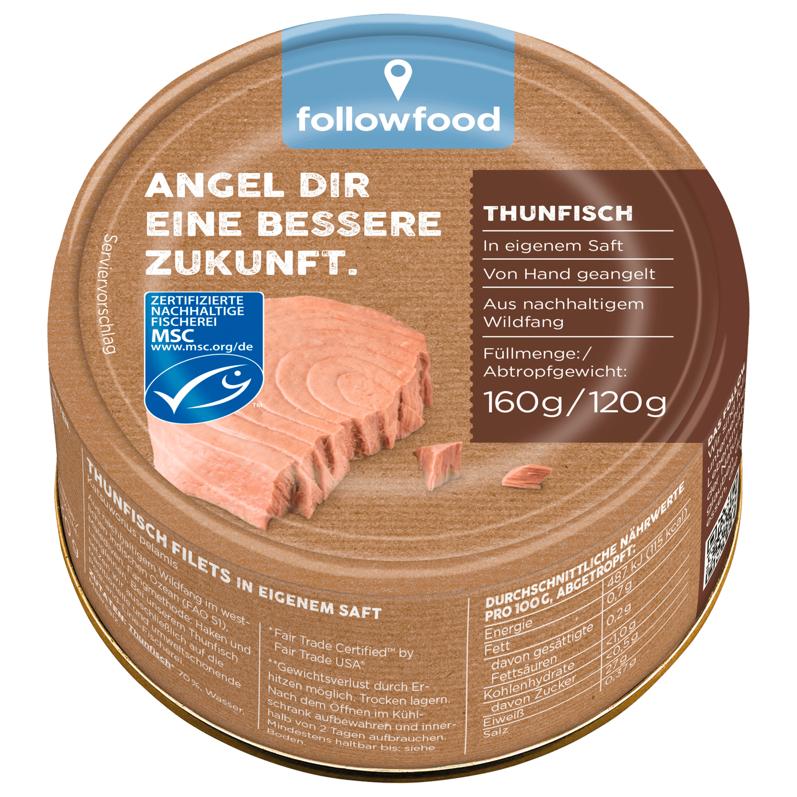 Followfood Thunfisch in eigenem Saft 120g