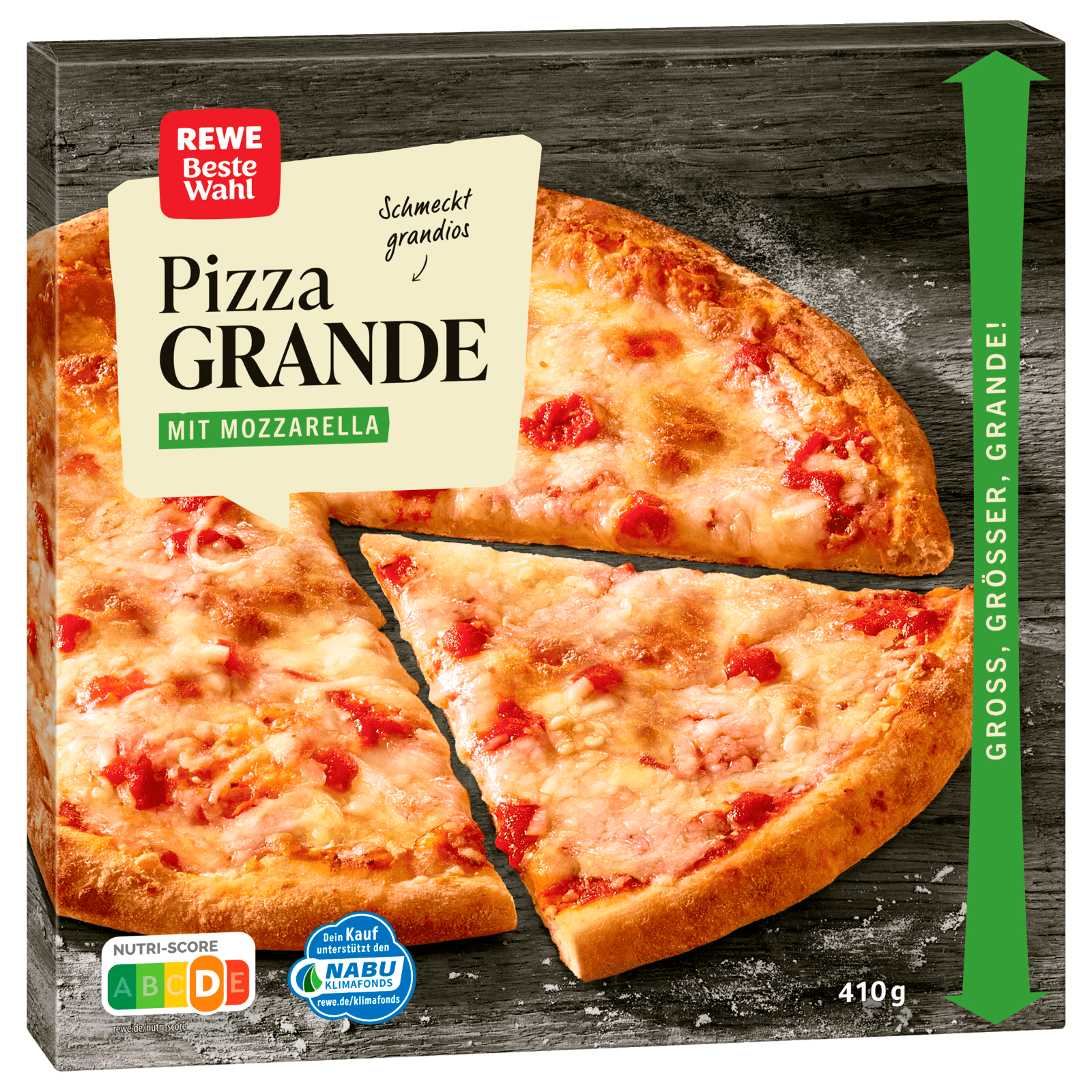 REWE Beste Wahl Pizza Grande mit Mozzarella 410g