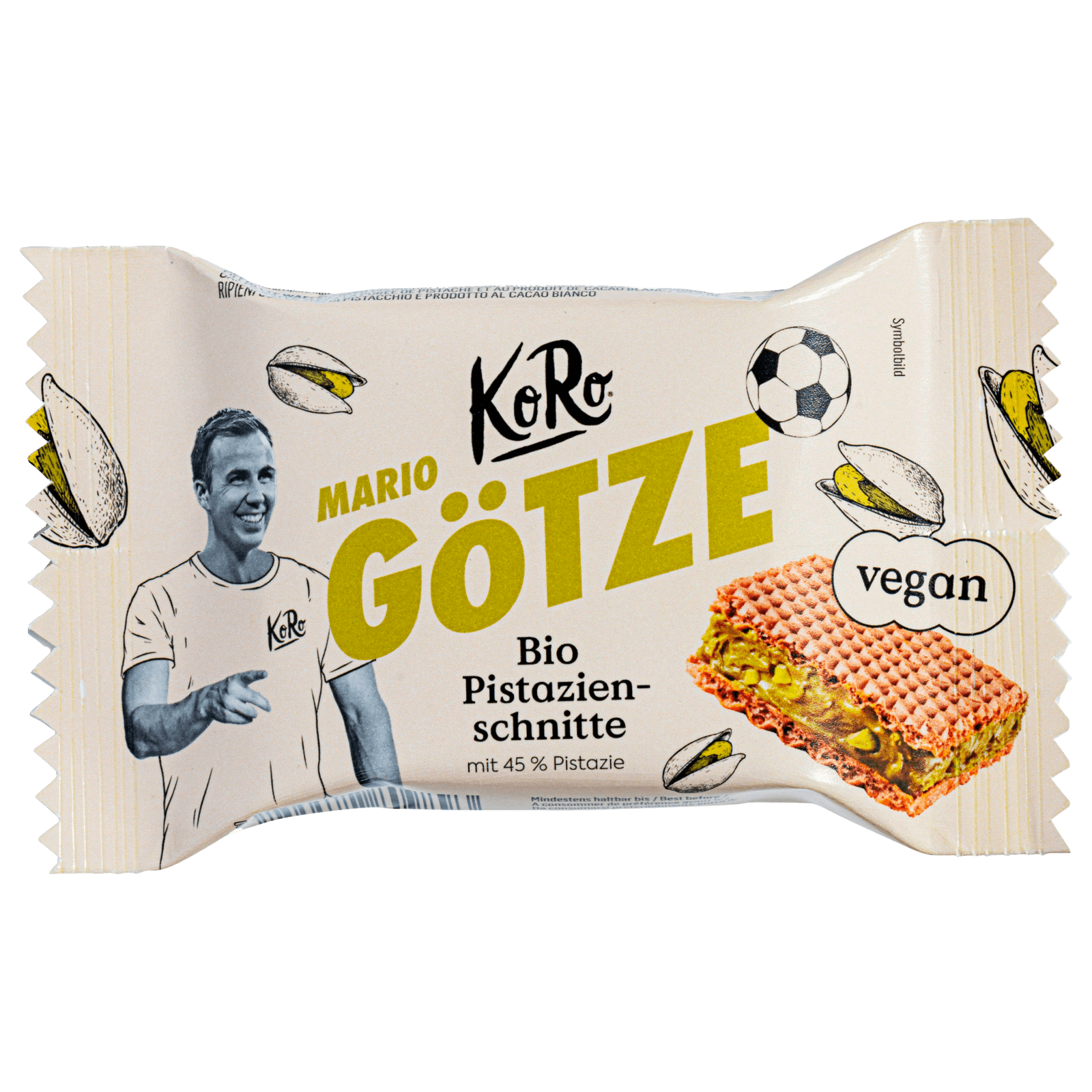 KoRo Mario Götze Bio Pistazienschnitte vegan 22g