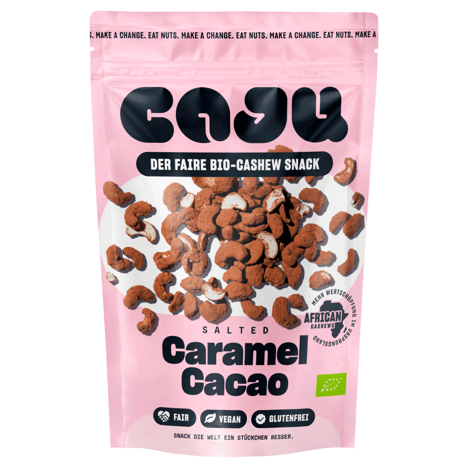 Caju Bio Cashew Snack Salted Caramel Cacao 140g