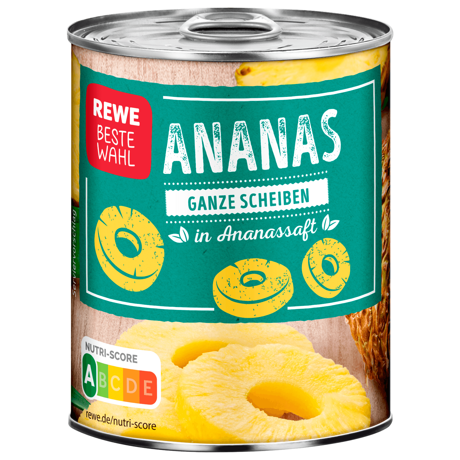 REWE Beste Wahl Ananas ganze Scheiben 432g