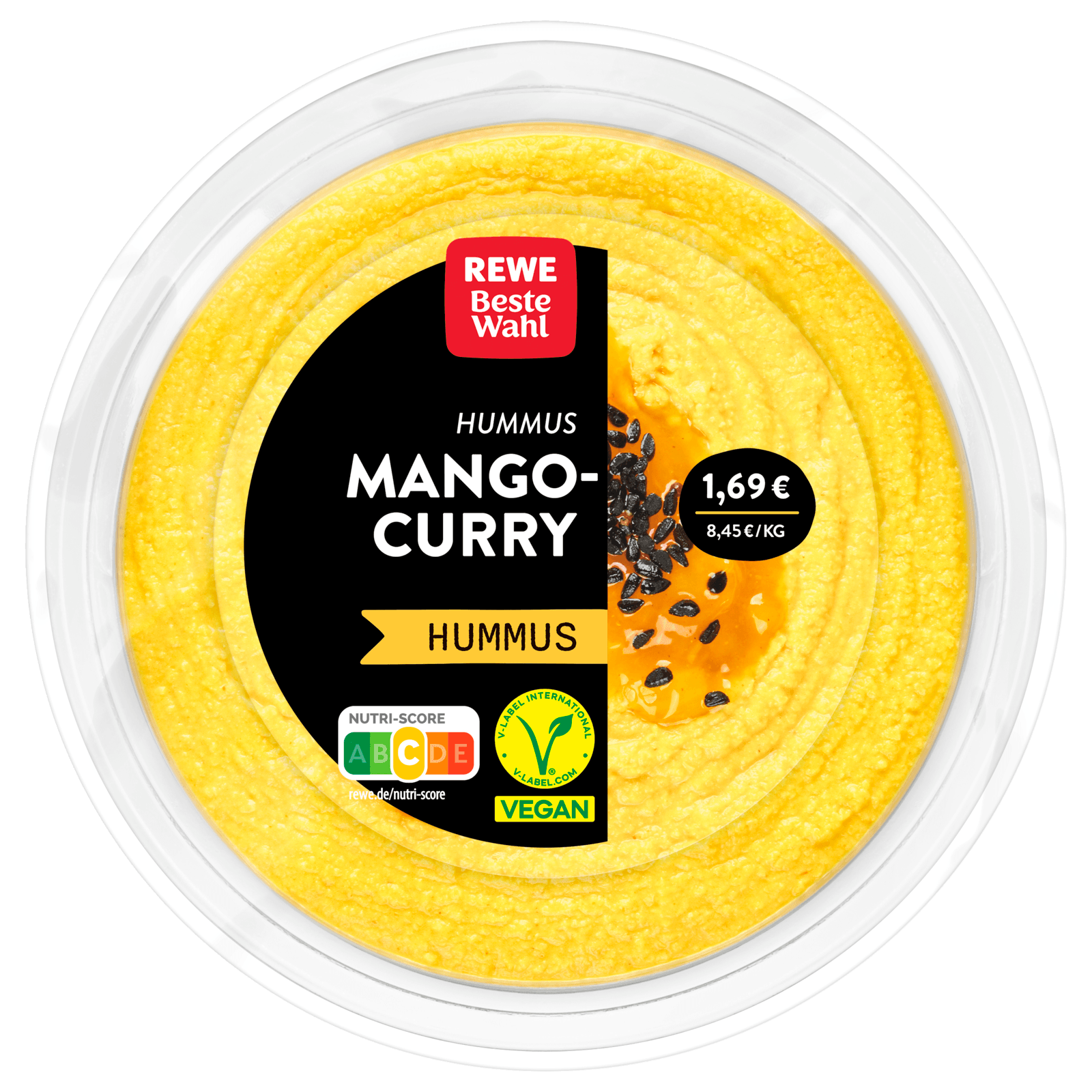 REWE Beste Wahl Hummus Mango-Curry vegan 200g