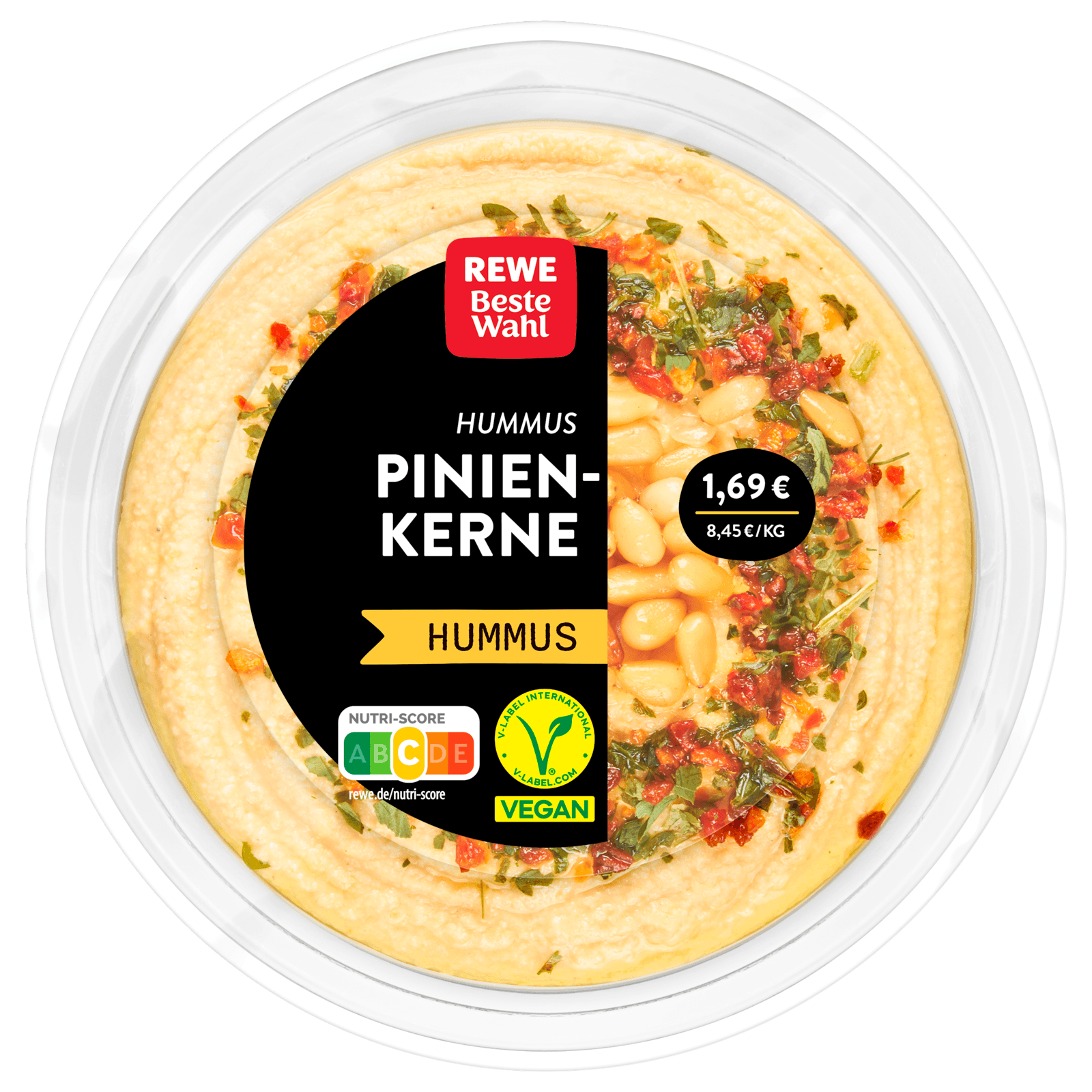 REWE Beste Wahl Hummus Pinienkerne vegan 200g