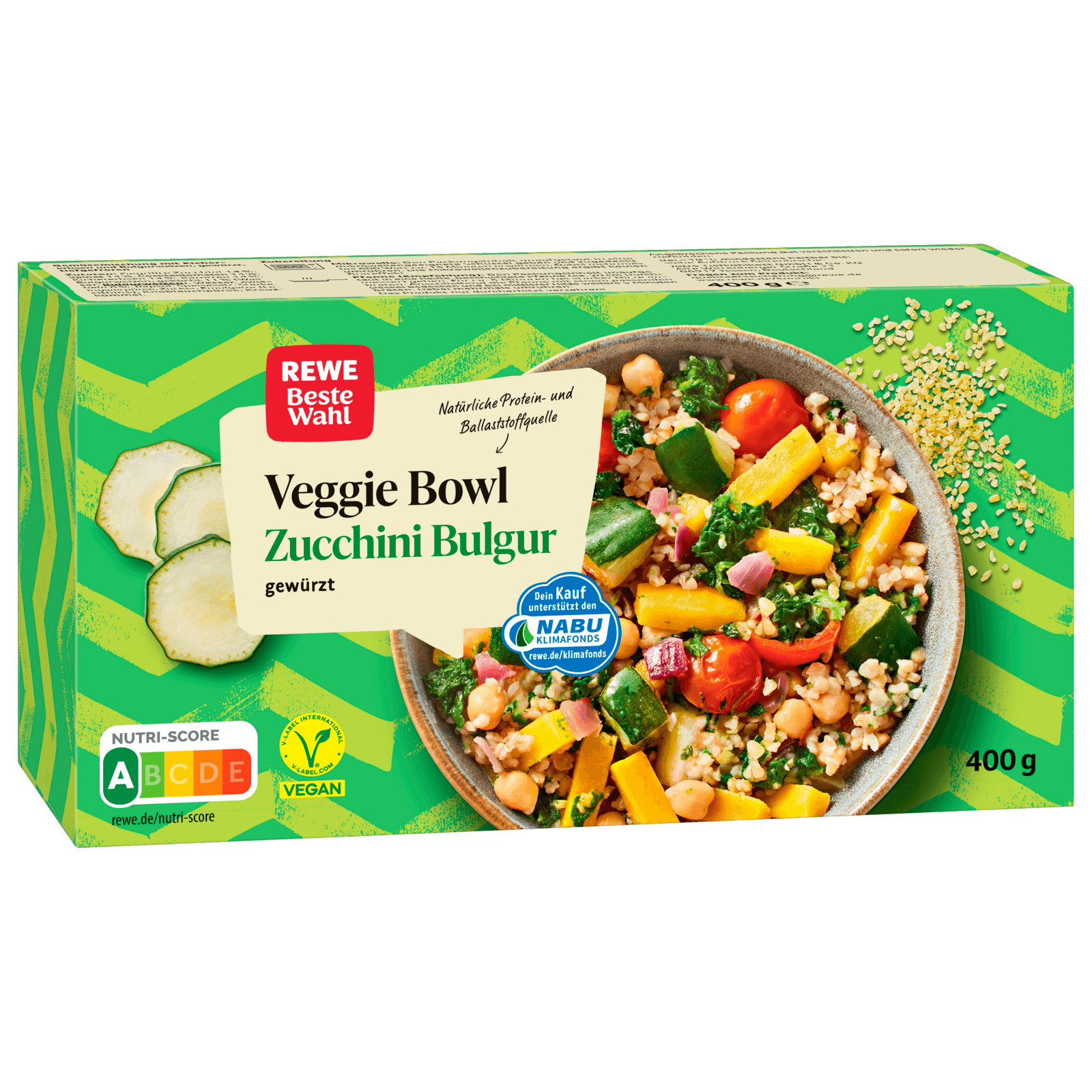 REWE Beste Wahl Veggie Bowl Zucchini Bulgur vegan 400g