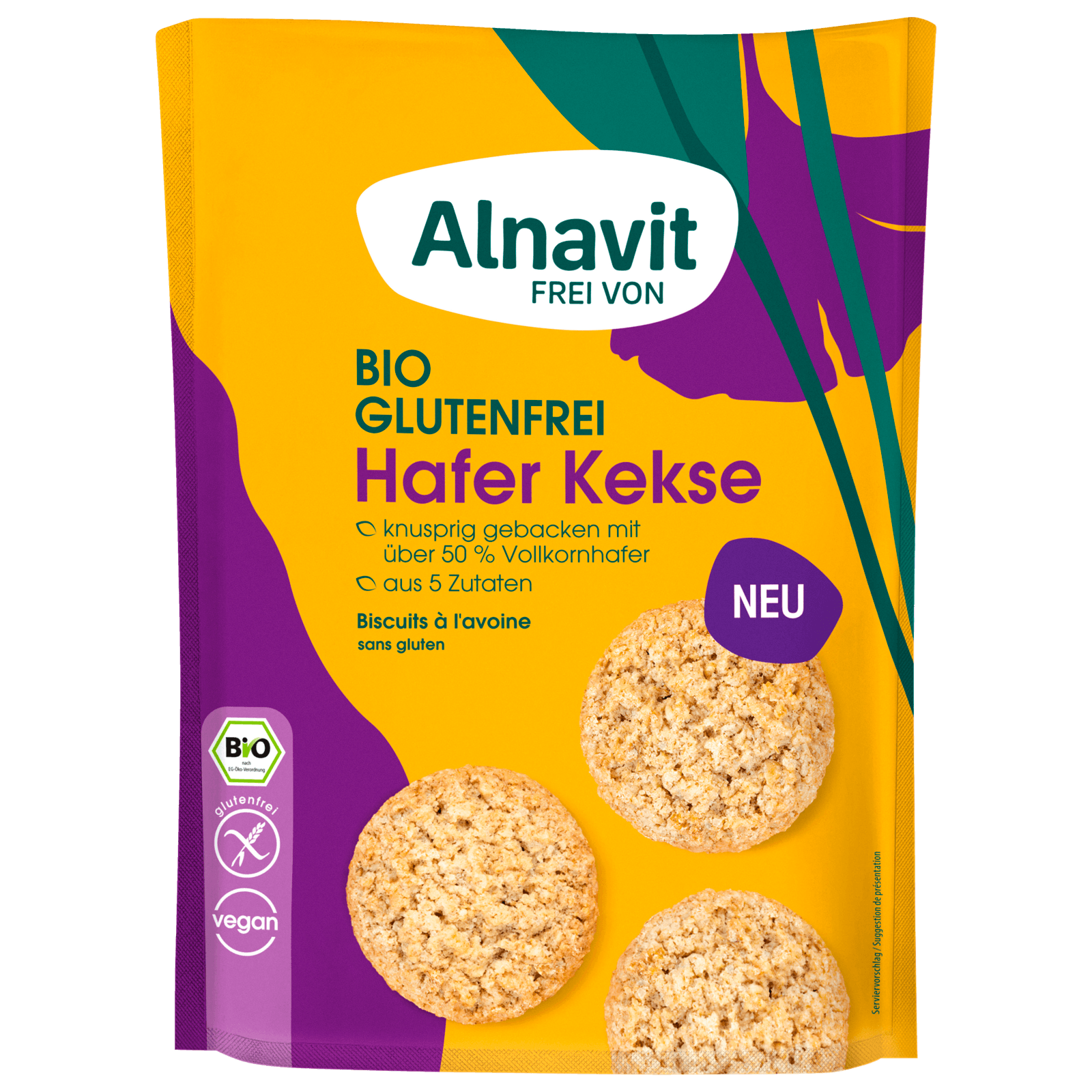 Alnavit Bio Haferkekse glutenfrei 125g