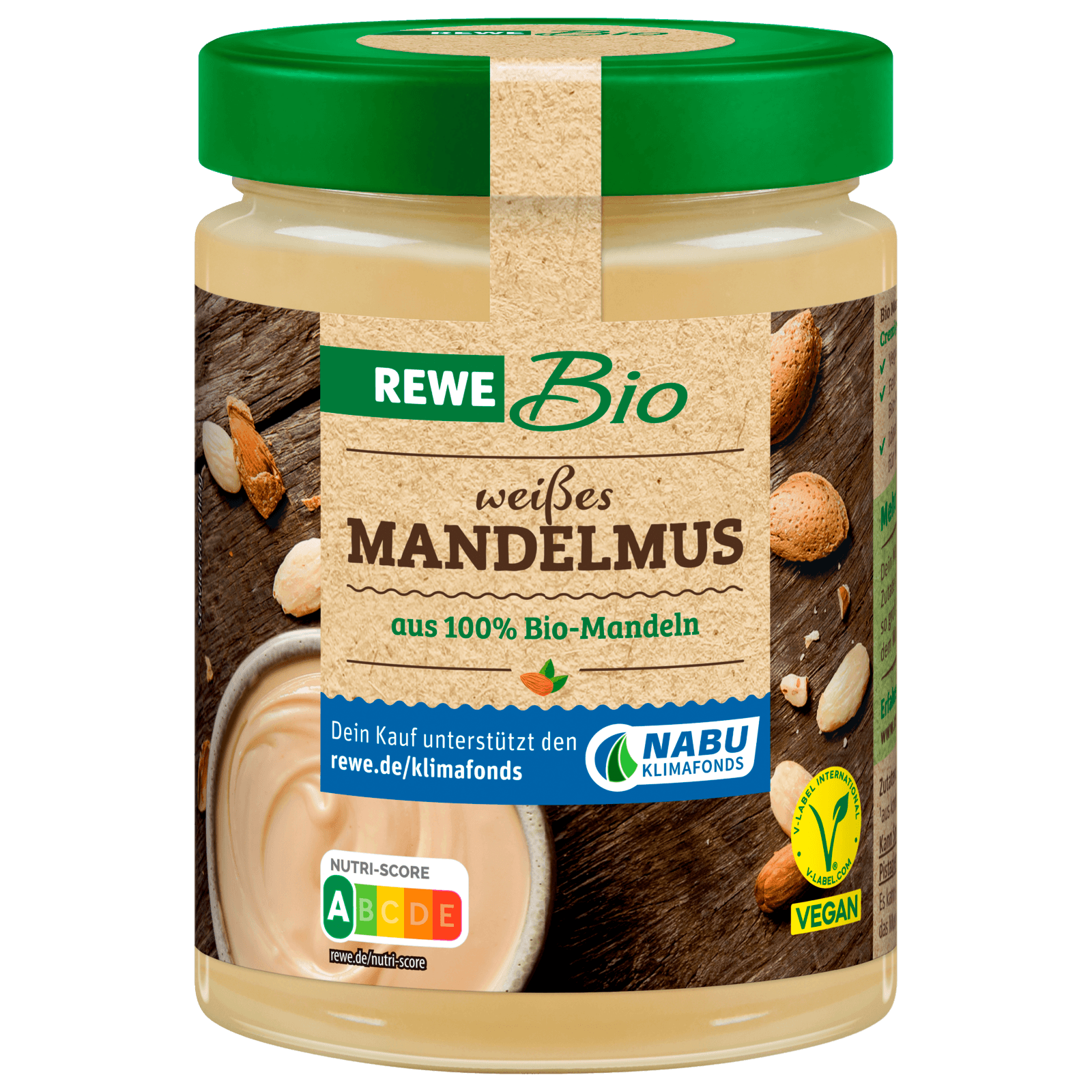 REWE Bio Naturland weißes Mandelmus vegan 250g