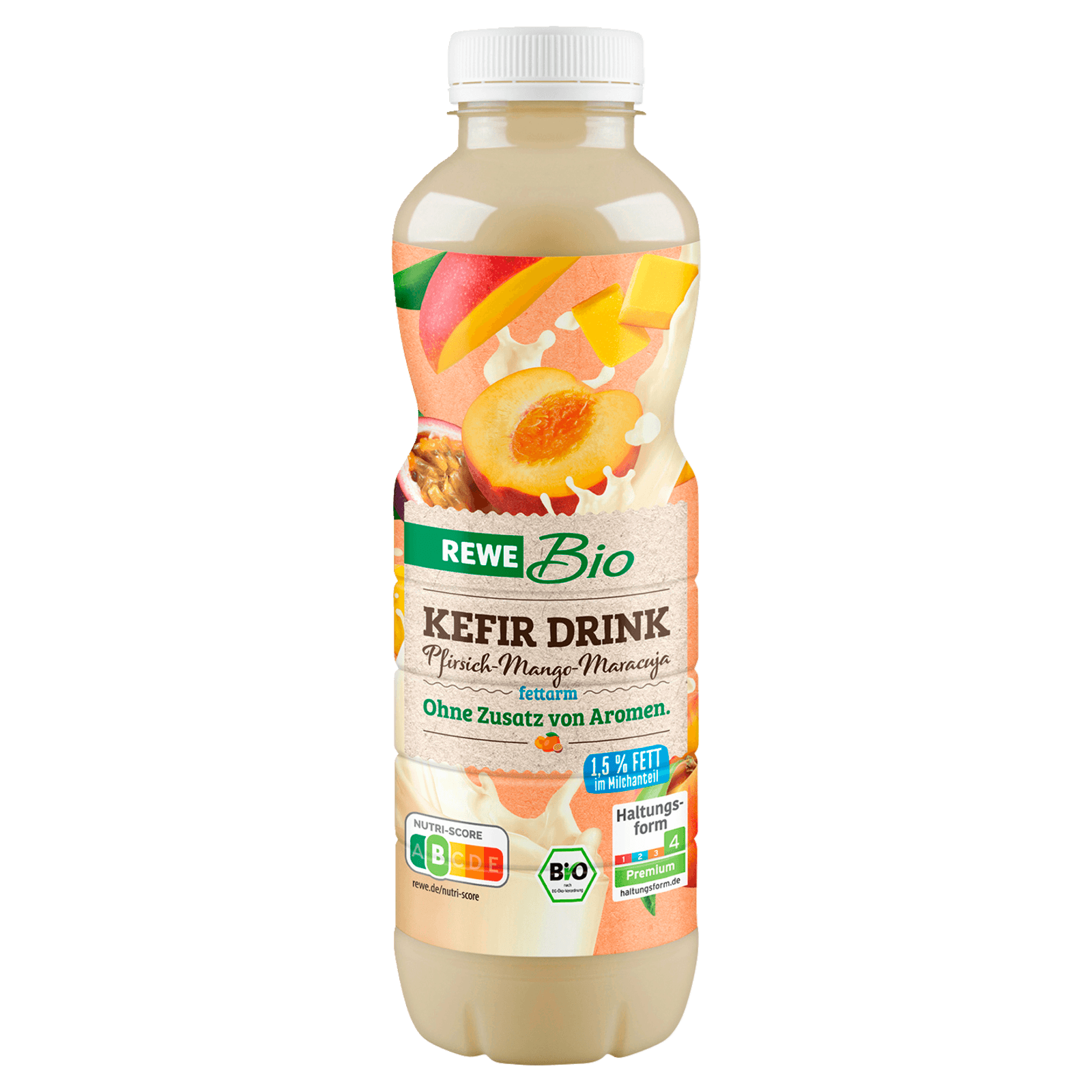 REWE Bio Kefir Drink Pfirsich-Mango-Maracuja 500g