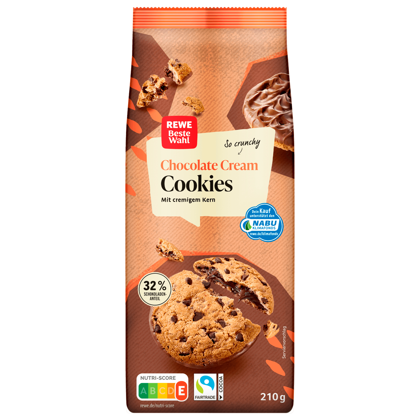 Rewe Beste Wahl Chocolate Cream Cookies 210g Bei Rewe Online Bestellen