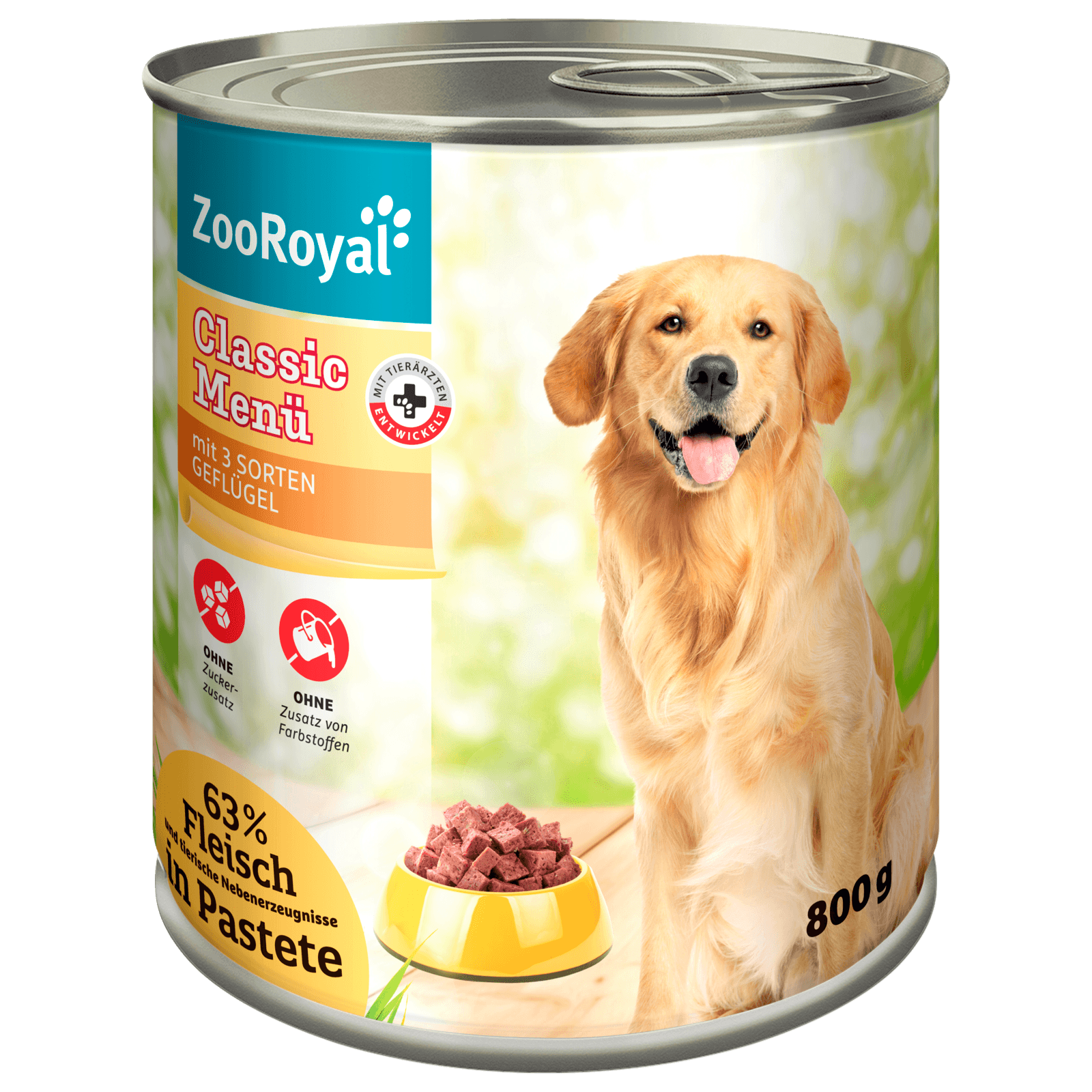 ZooRoyal Classic Menü 3 Sorten Geflügel 800g