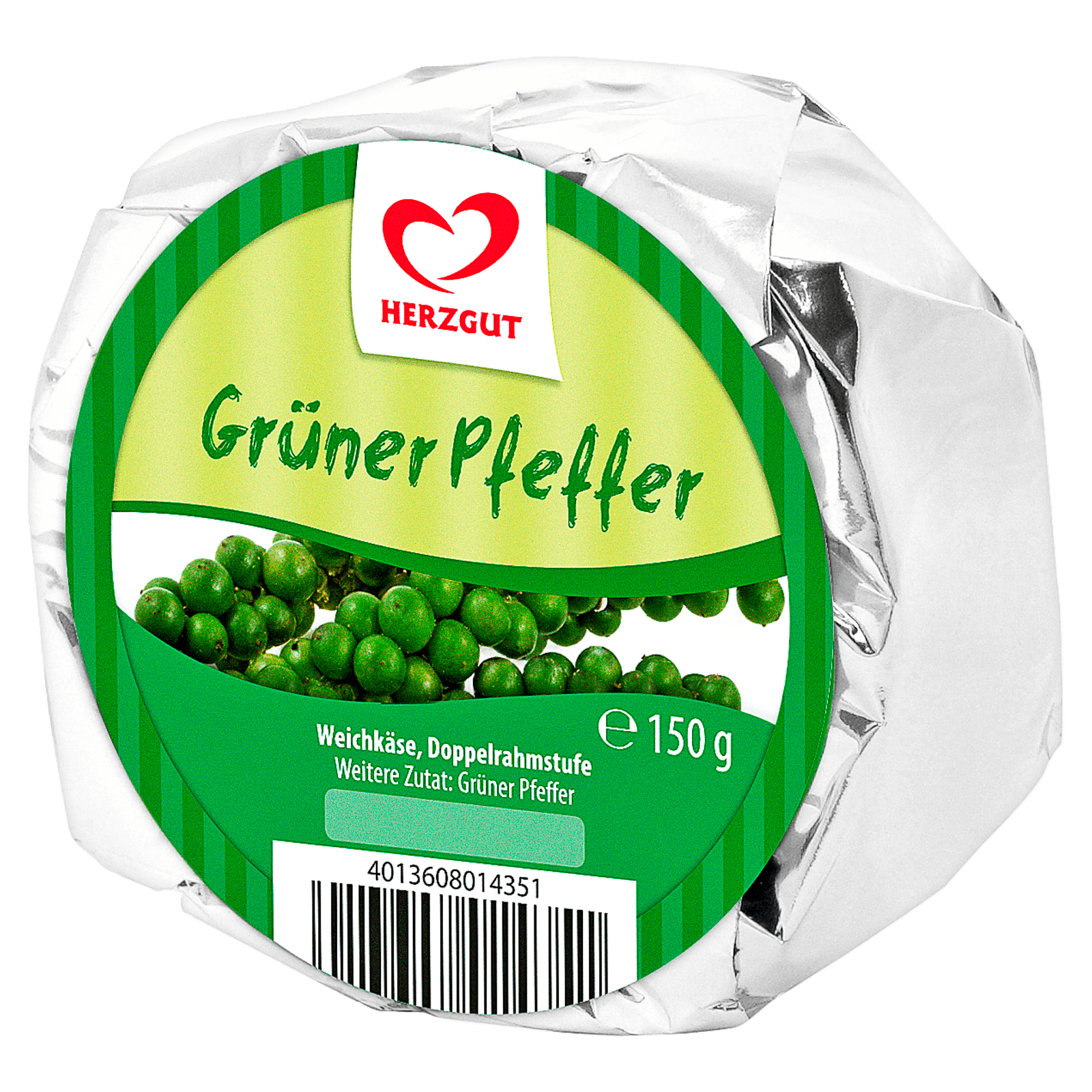 Herzgut Weichkäse Grüner Pfeffer 150g bei REWE online