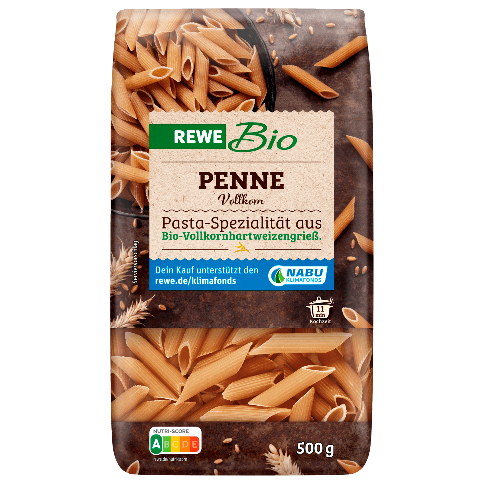 REWE Bio Penne Vollkorn 500g