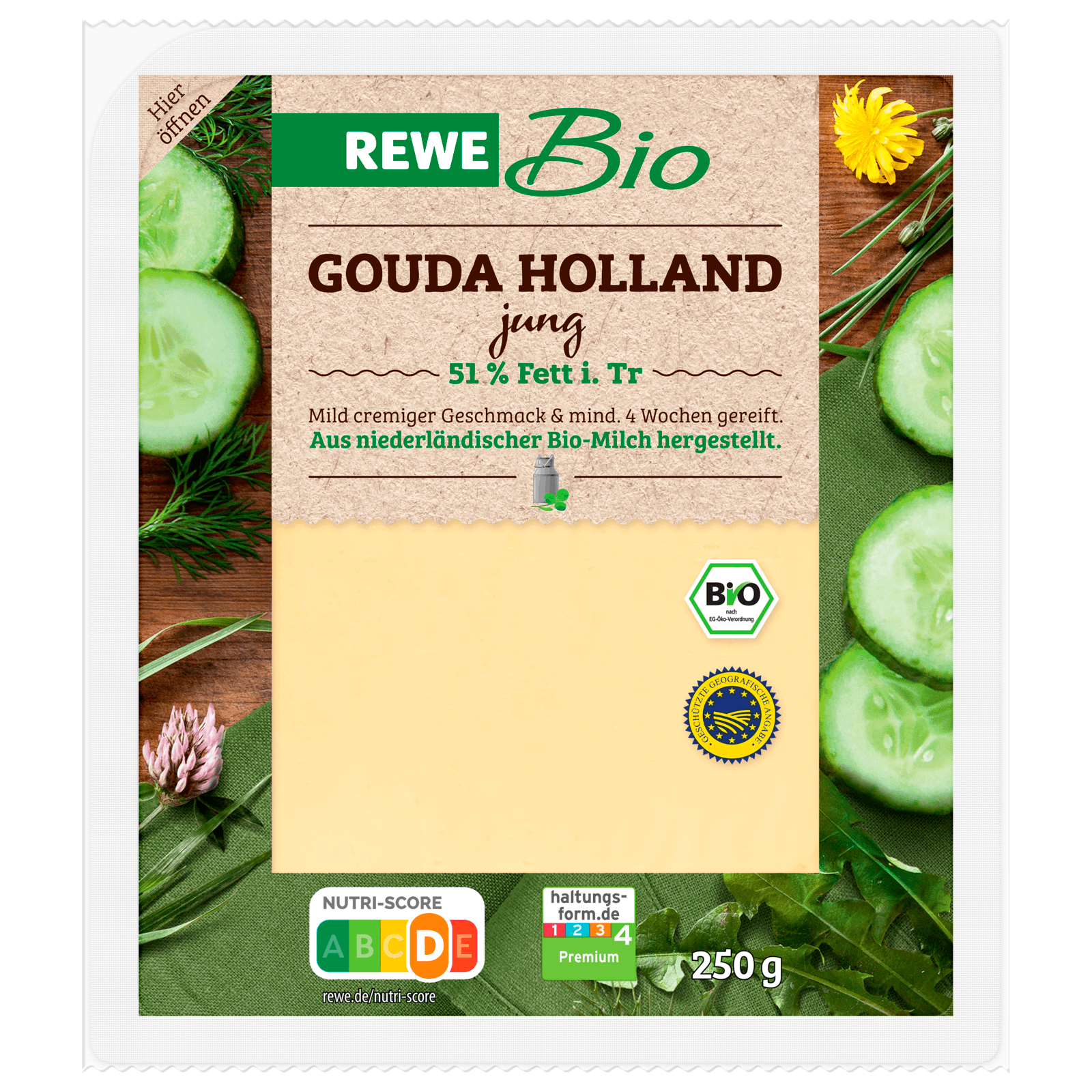 REWE Bio Gouda Holland jung 250g