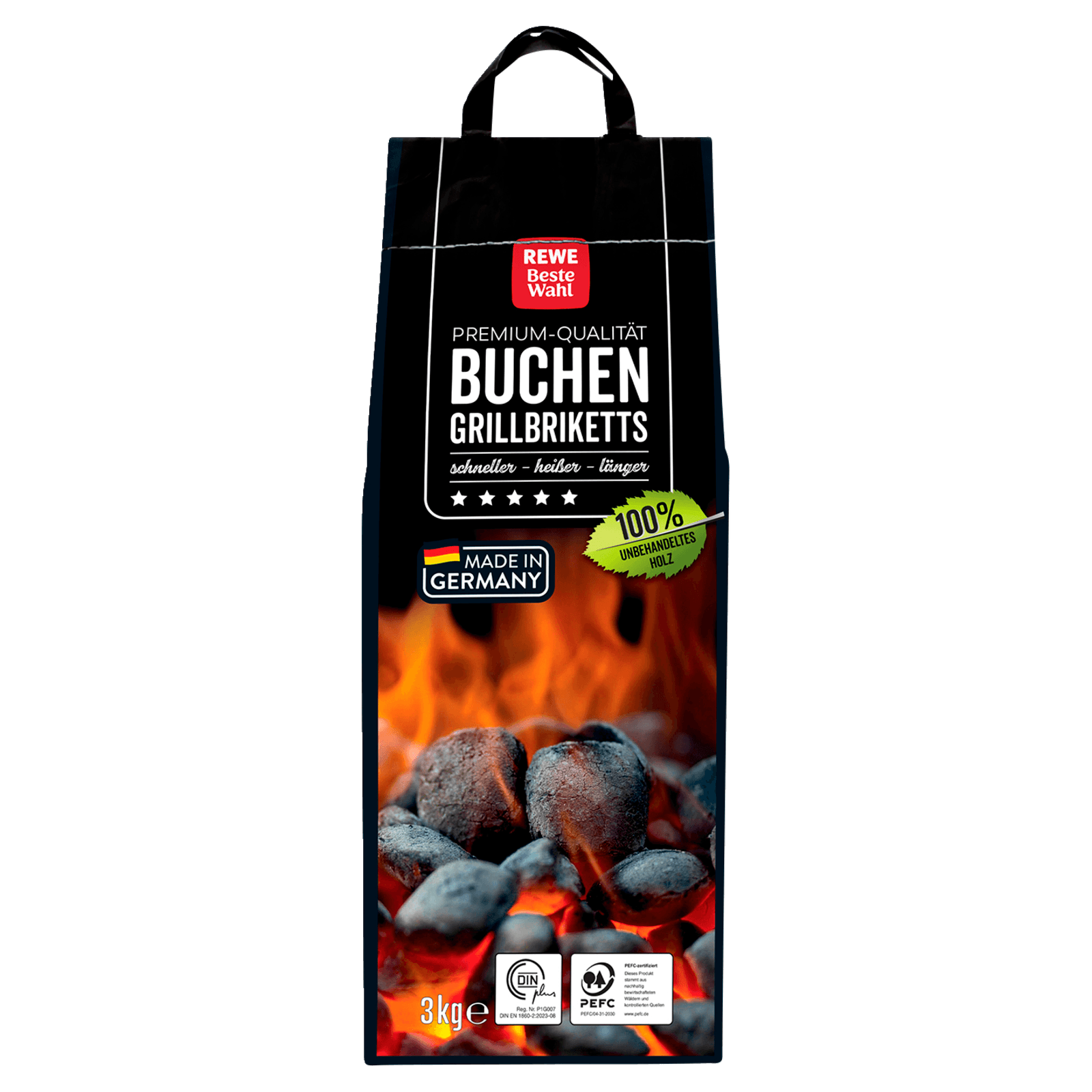 REWE Beste Wahl Buchen Grillbriketts 3kg