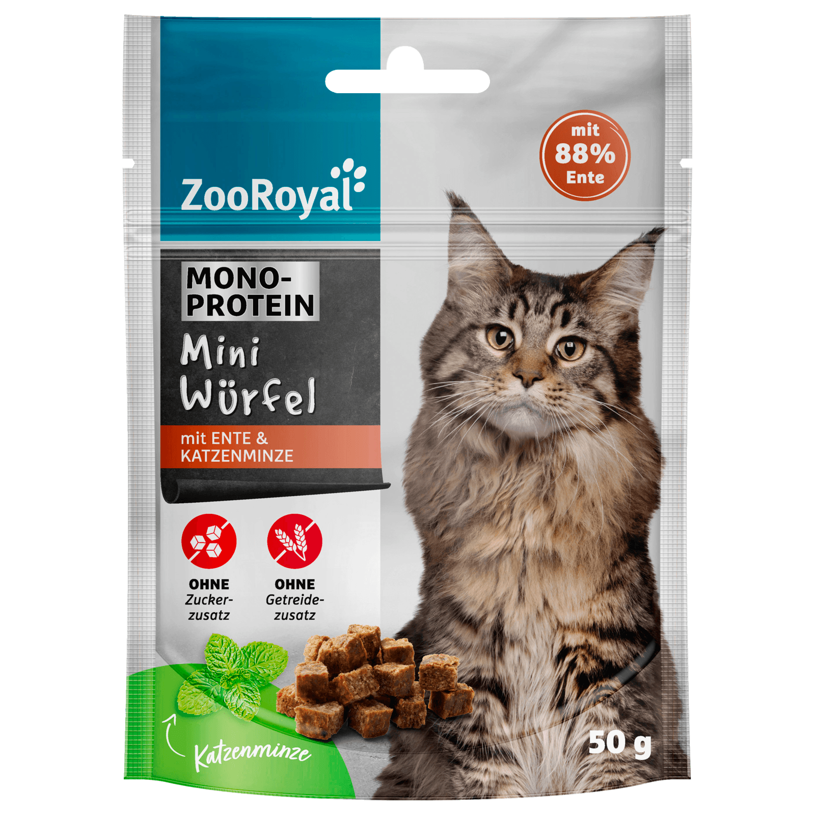 ZooRoyal Mini Würfel Ente & Katzenminze 50g