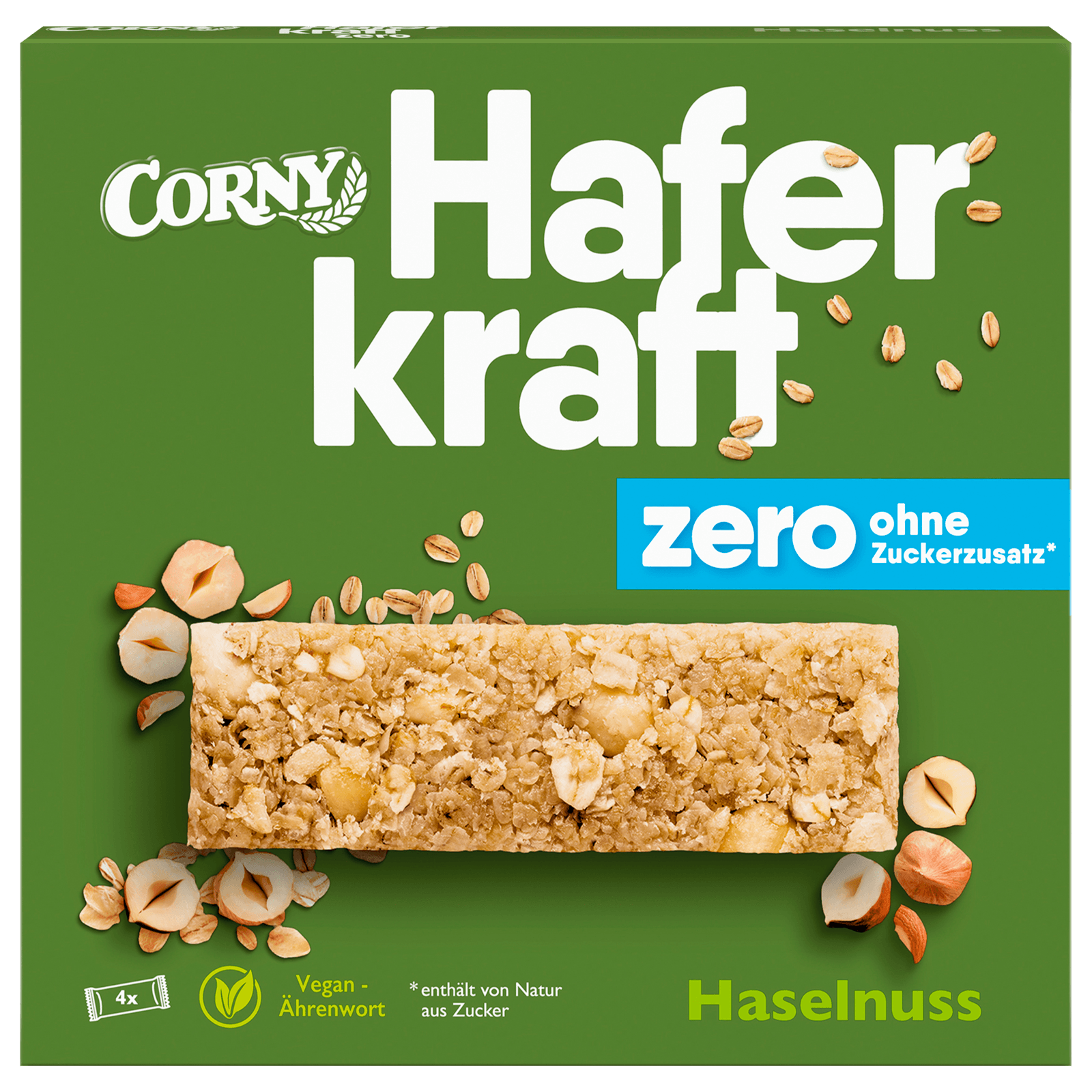 Corny Haferkraft Haselnuss Zero 4x35g