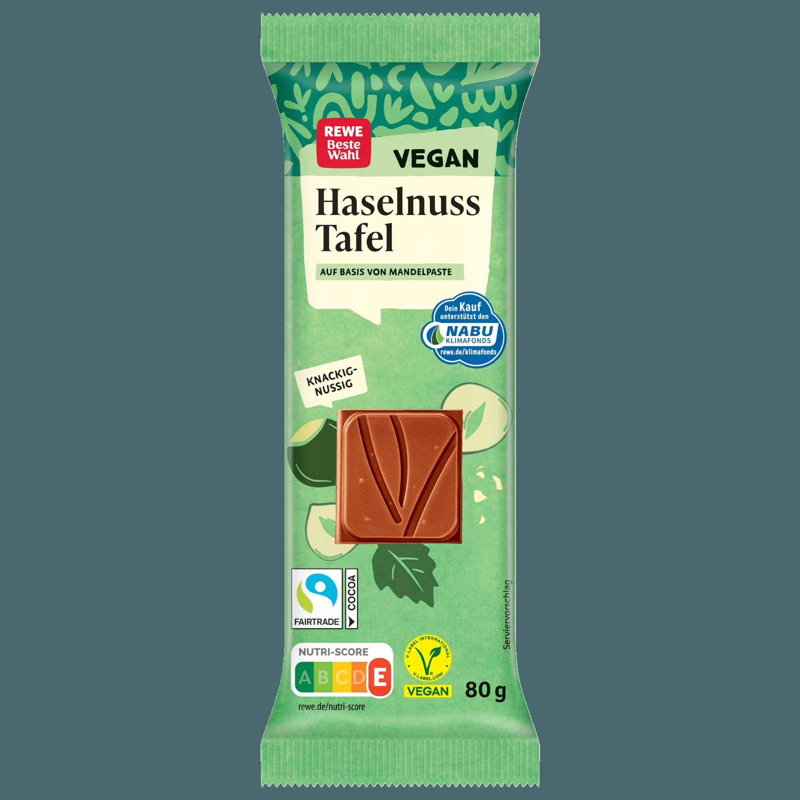 REWE Beste Wahl Haselnuss Tafel vegan 80g