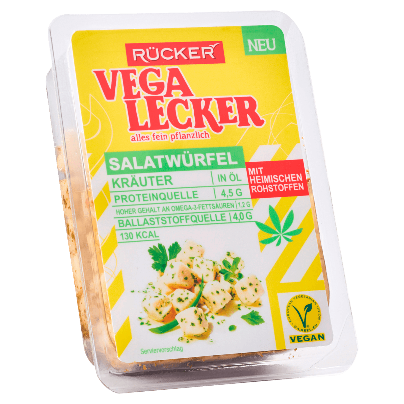 Rücker Vega Lecker Salatwürfel Kräuter vegan 125g