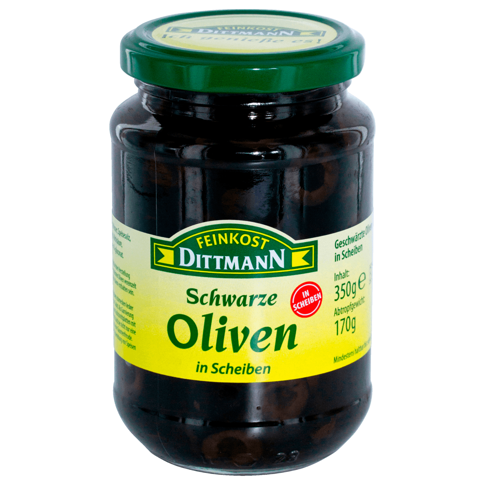 Feinkost Dittmann Oliven schwarz in Scheiben 170g