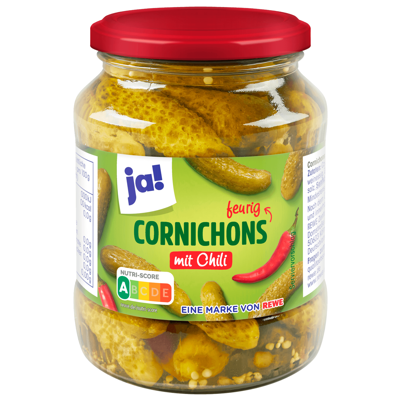 ja! Cornichons mit Chili 190g