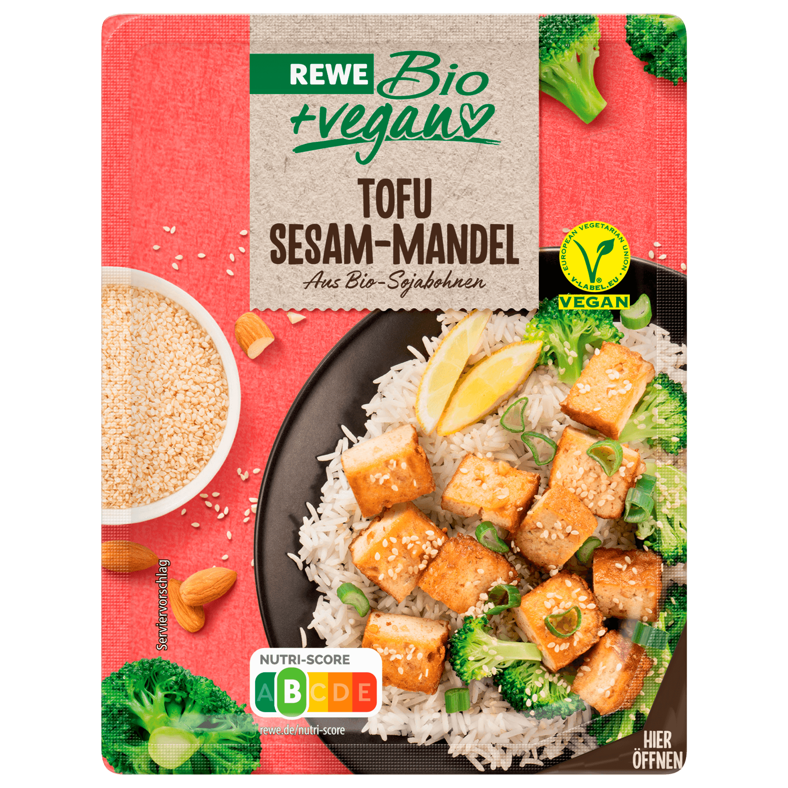 REWE Bio Tofu Sesam Mandel vegan 200g