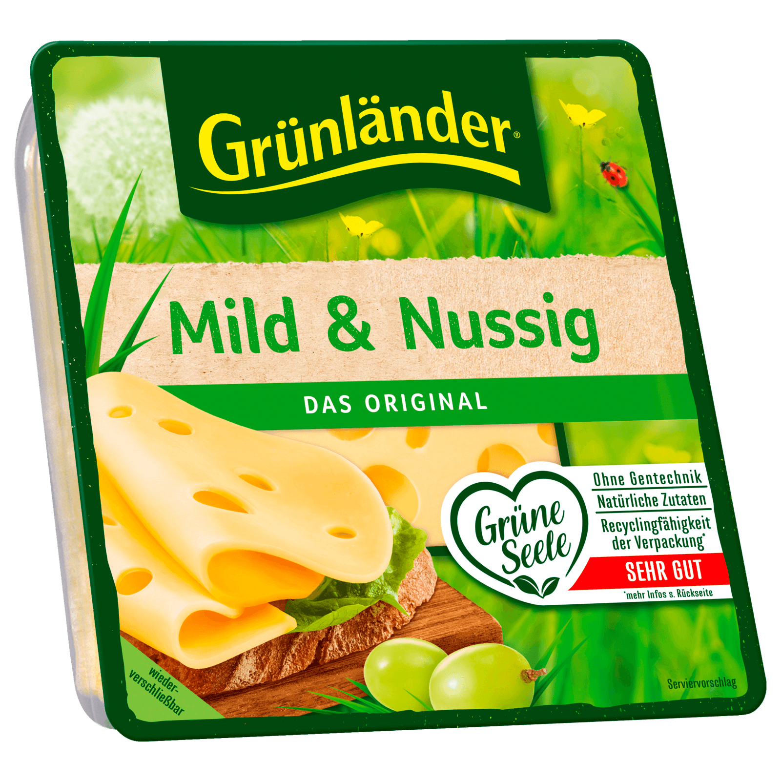 Grünländer Mild & Nussig Scheiben 140g