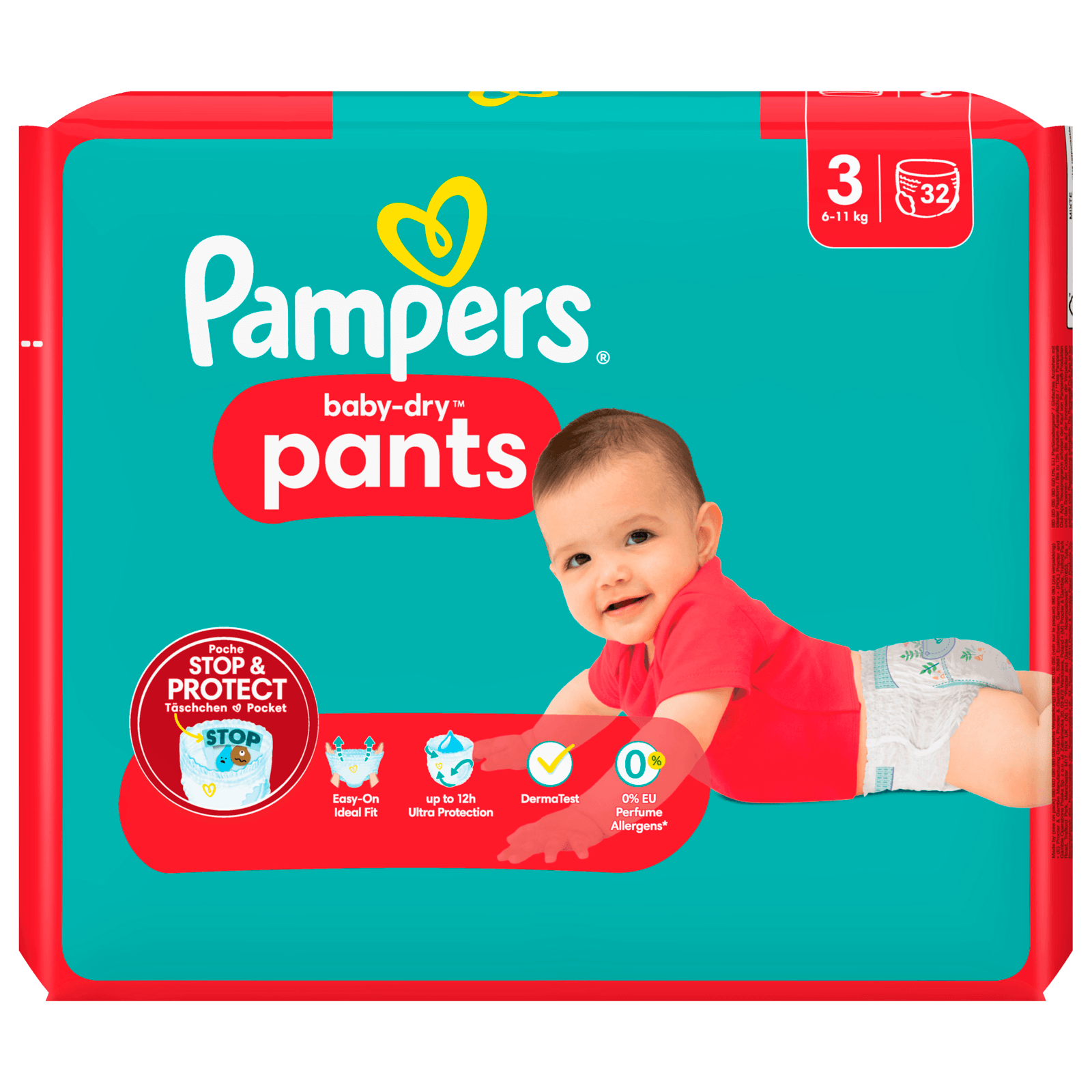 Verkleuren Heel boos Gevoelig voor Pampers Baby-Dry Windeln Pants Gr.3 6-11kg 32 Stück bei REWE online  bestellen!