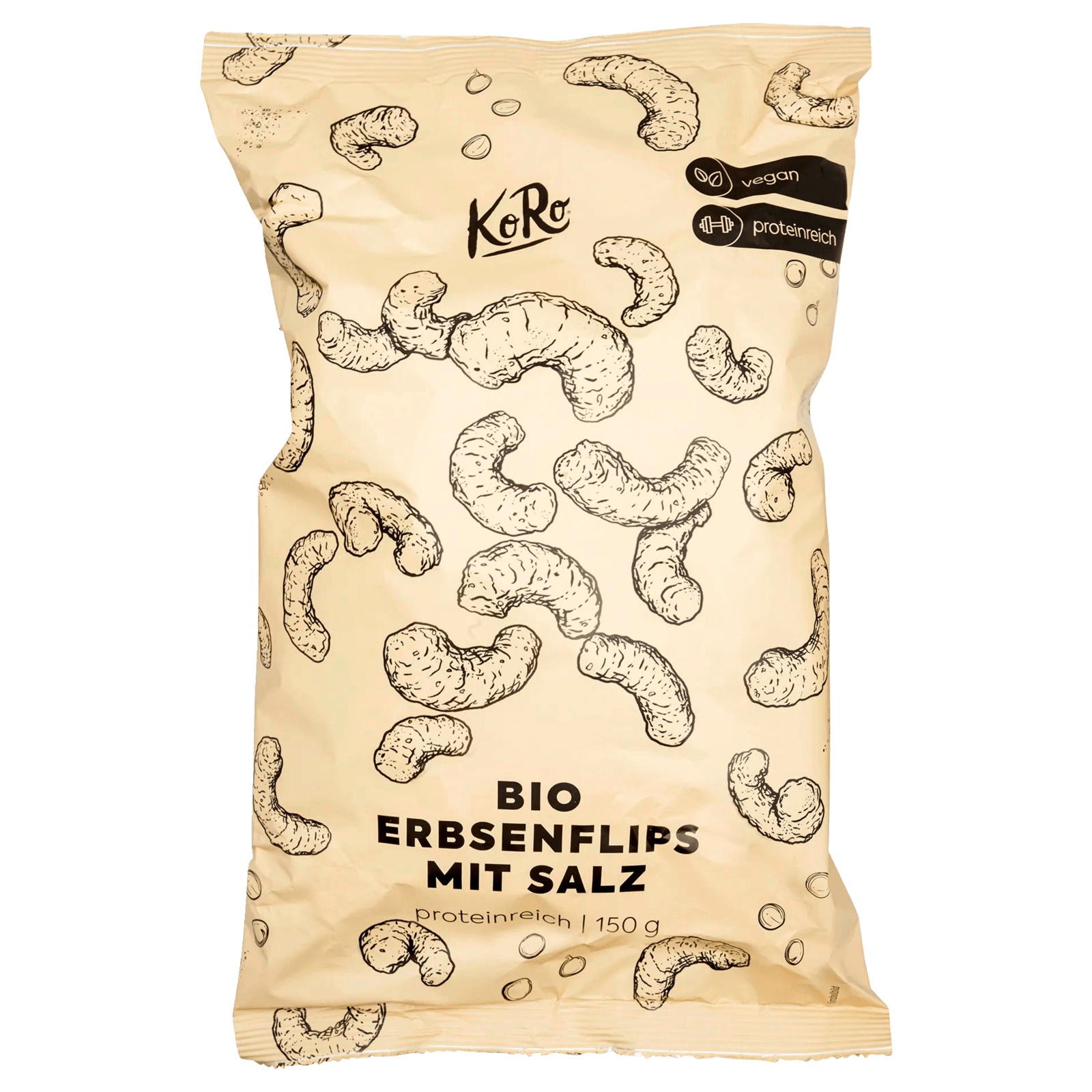 KoRo Bio Erbsenflips gesalzen vegan 150g