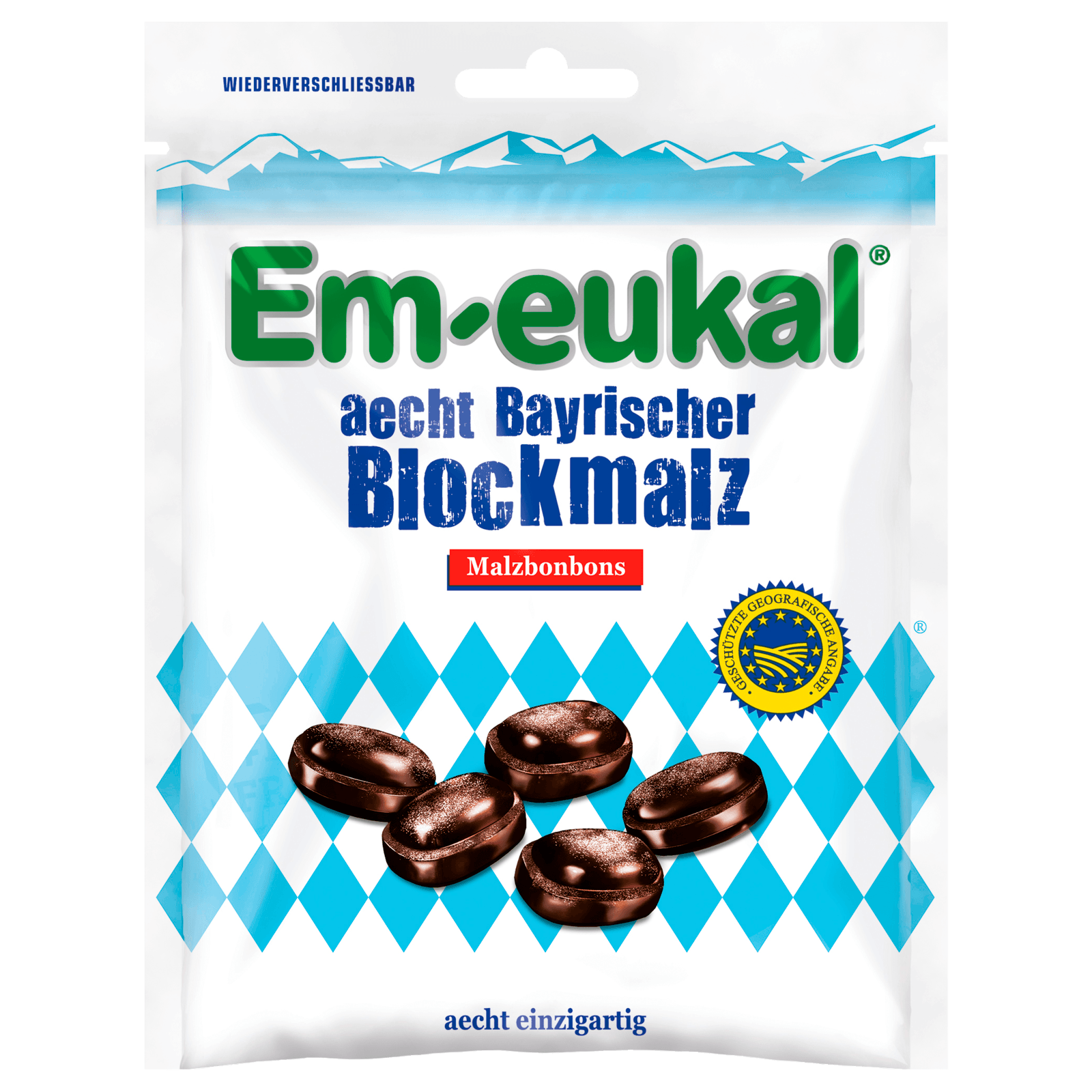 EM-eukal Bayrischer Blockmalz Malzbonbons 100g