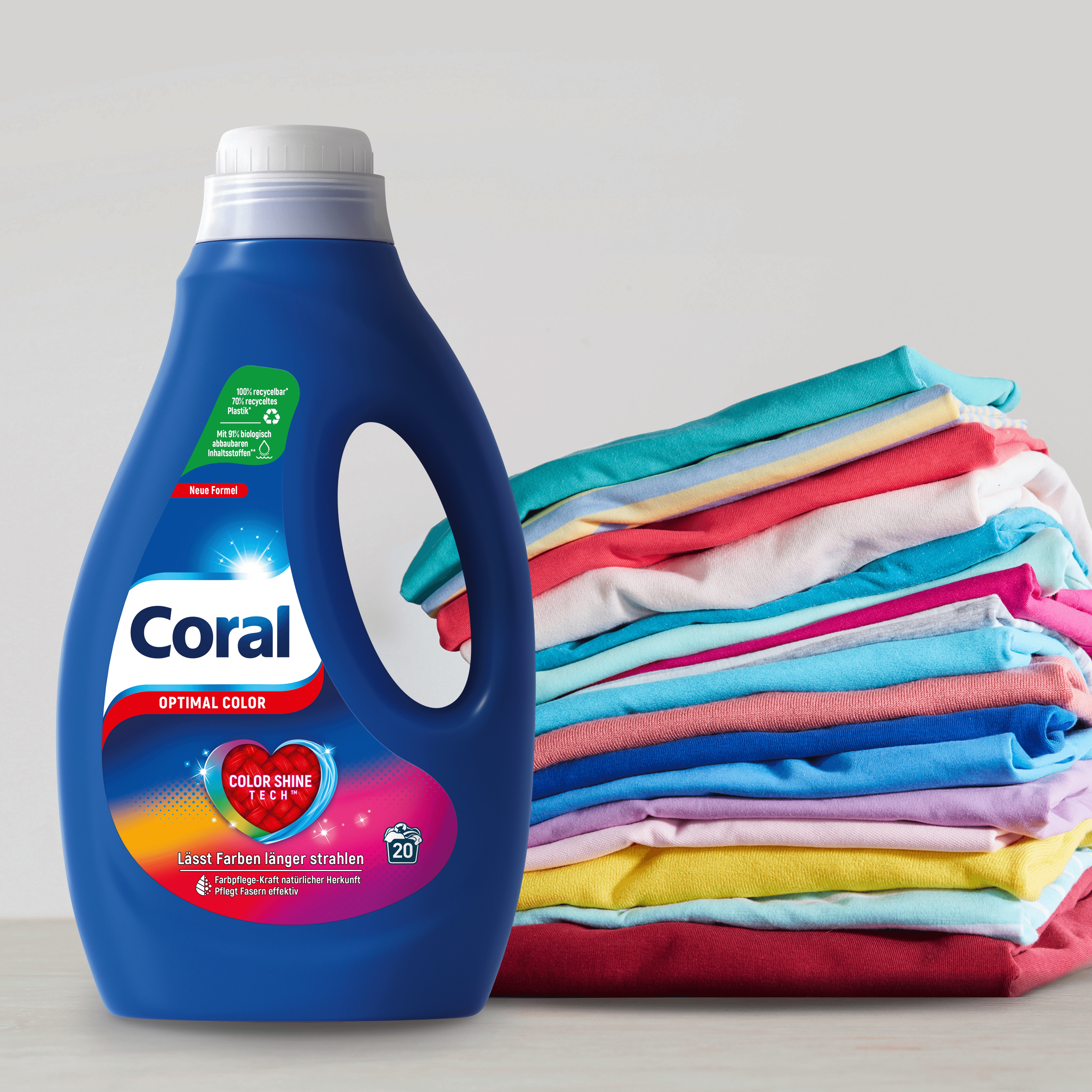 Coral Colorwaschmittel Flüssig 20WL 1l, Optimal Color online bei REWE bestellen