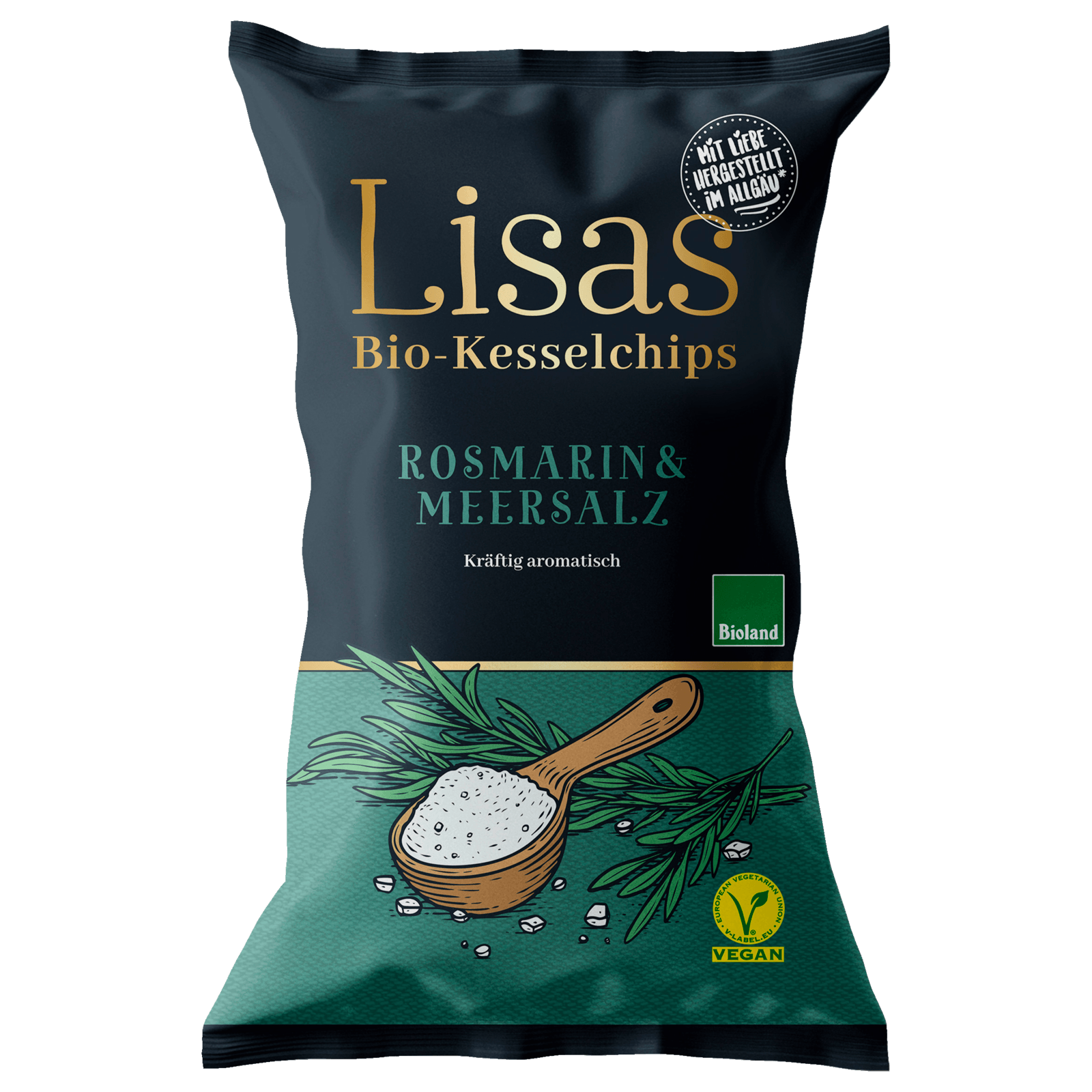 Lisa's Bio-Kesselchips Rosmarin & Meersalz vegan 125g