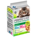 Perfect Fit Katze Portionsbeutel Natural Vitality Adult mit Hochseefisch und mit Lachs 6x50g Multipack