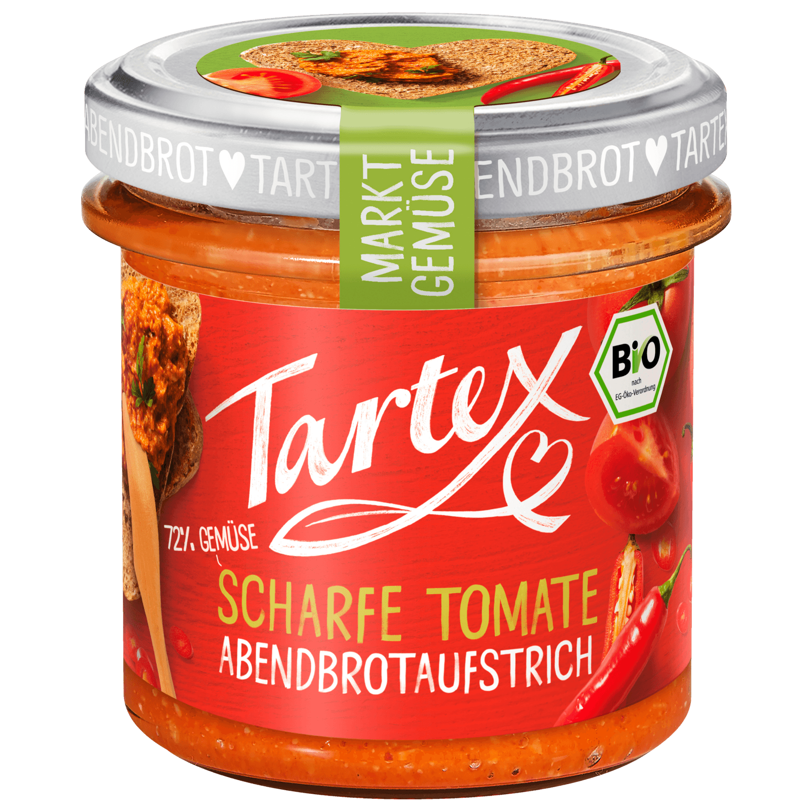 Tartex Bio scharfe Tomate Aufstrich 135g