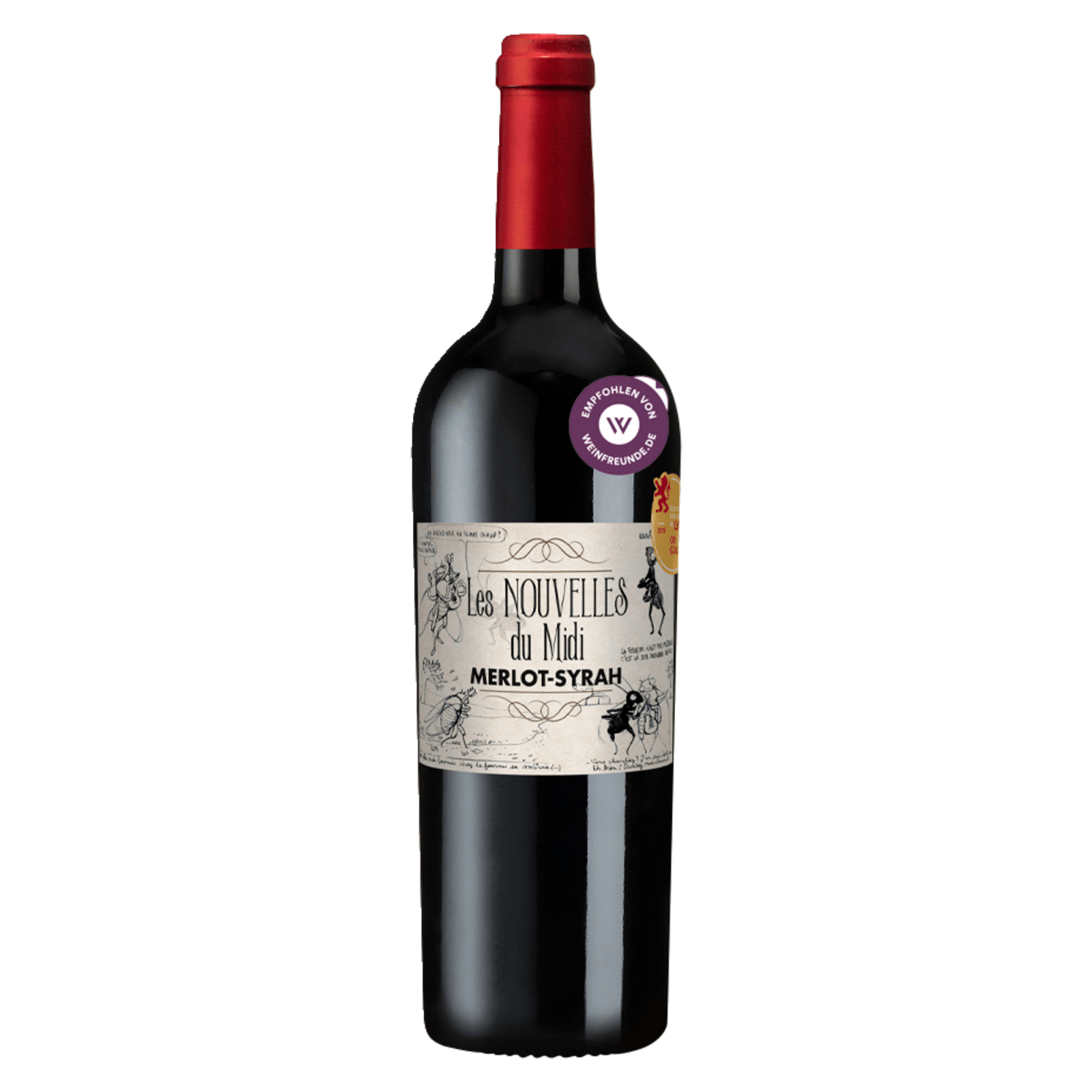 Les Nouvelles du Midi Rotwein Merlot-Syrah 0,75l