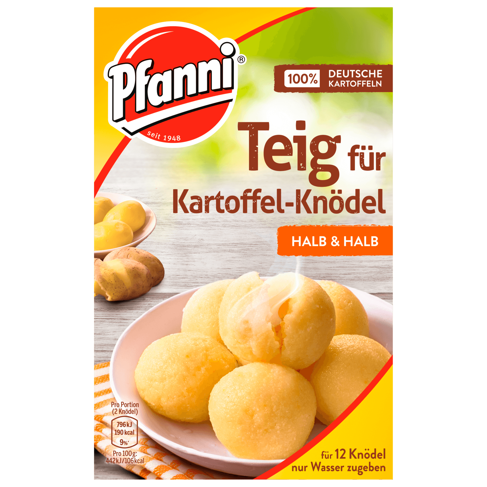 Pfanni Teig für Kartoffel-Knödel halb & halb 318g