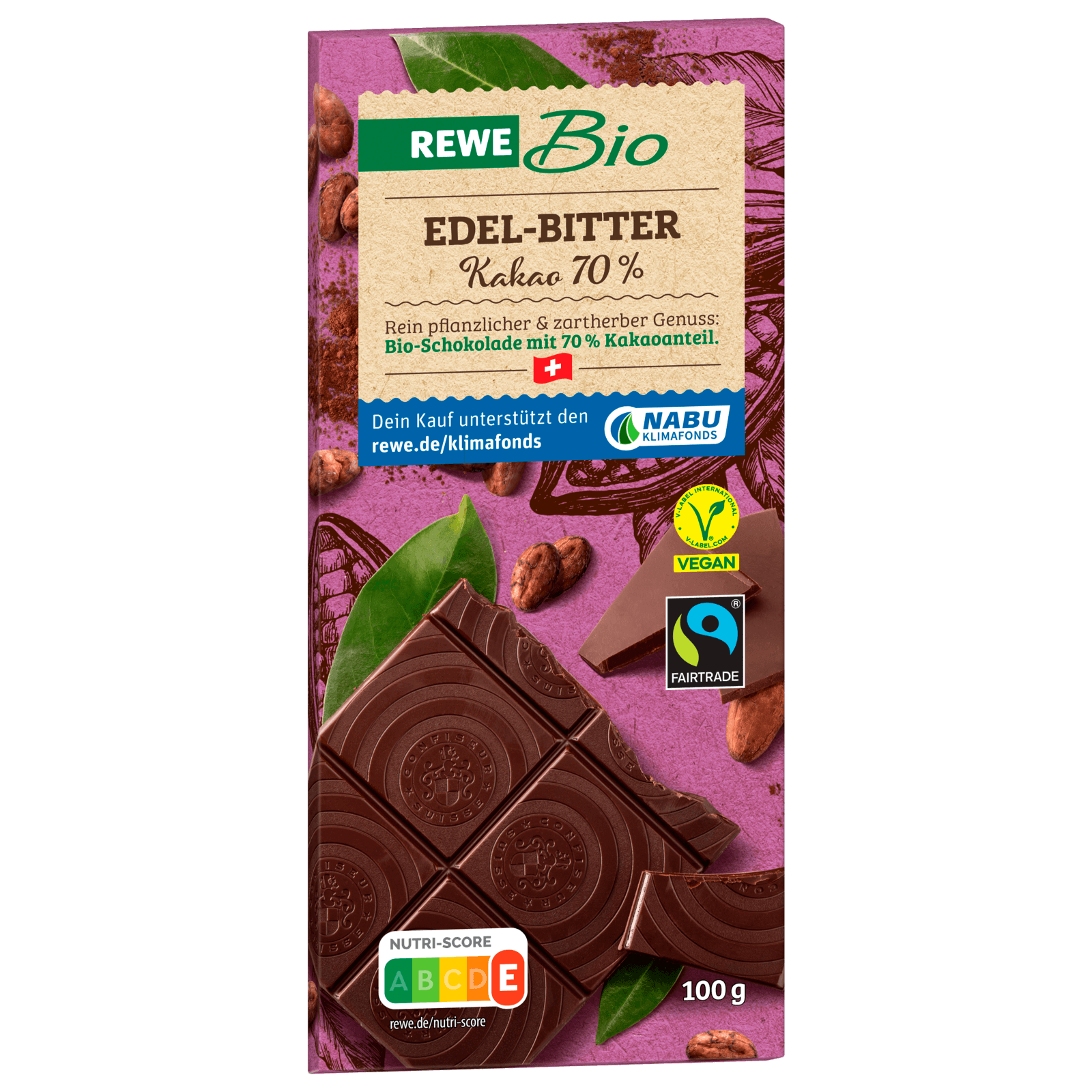 REWE Bio Edel-Bitter Schokolade 100g