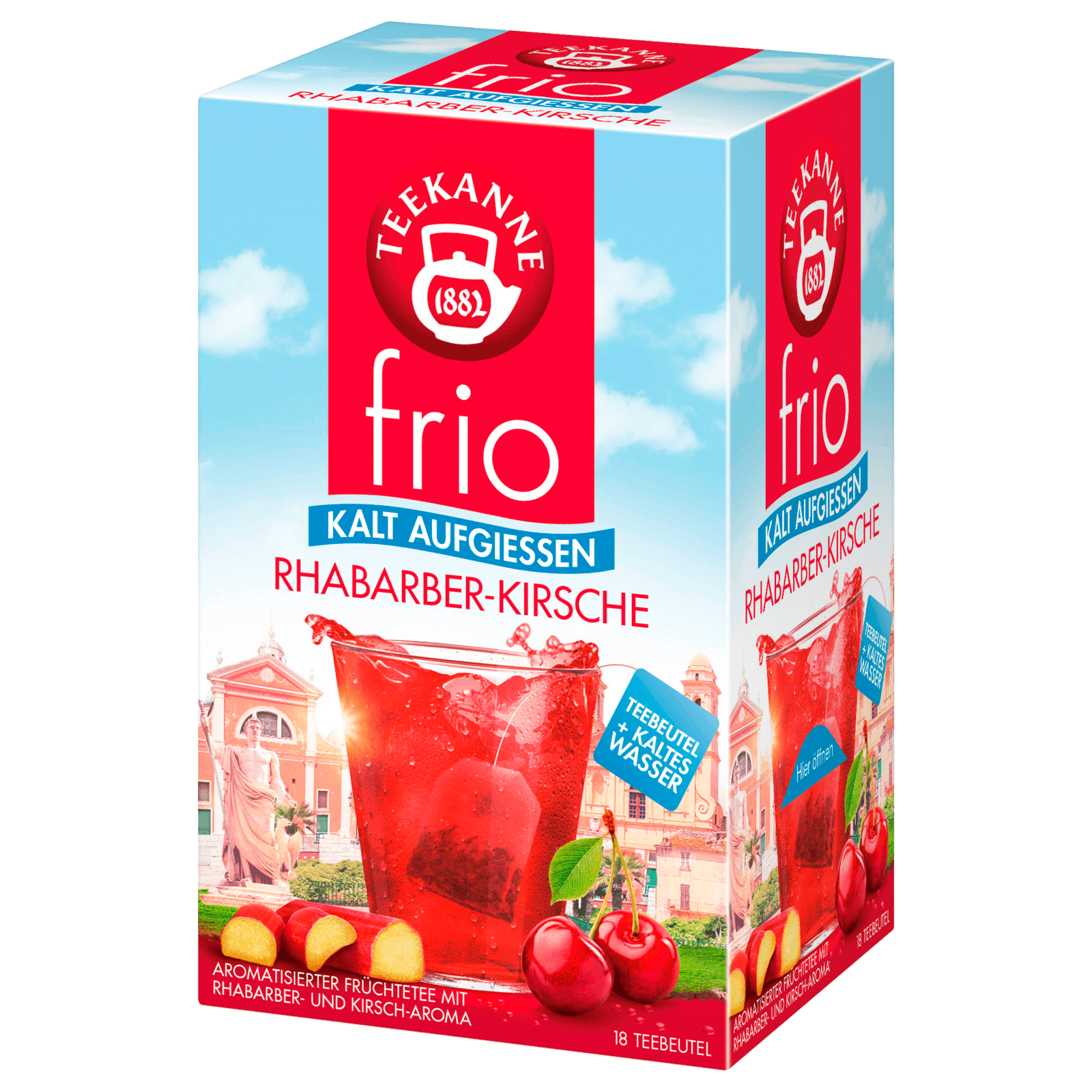 Teekanne frio Rhabarber-Kirsche 45g, 18 Beutel bei REWE ...