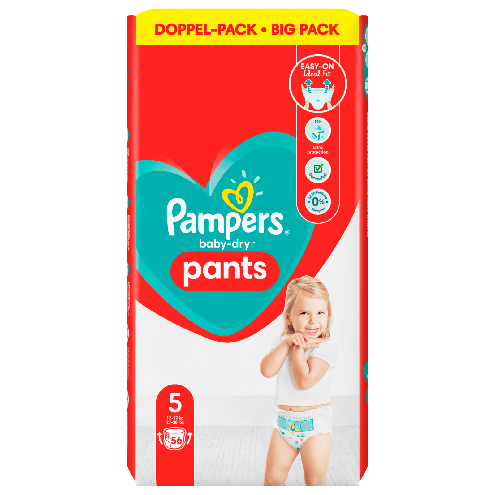 Pampers Baby-Dry Nappy Pants Gr.5 12-17kg Monatsbox 1er Pack 1x132 Stück 