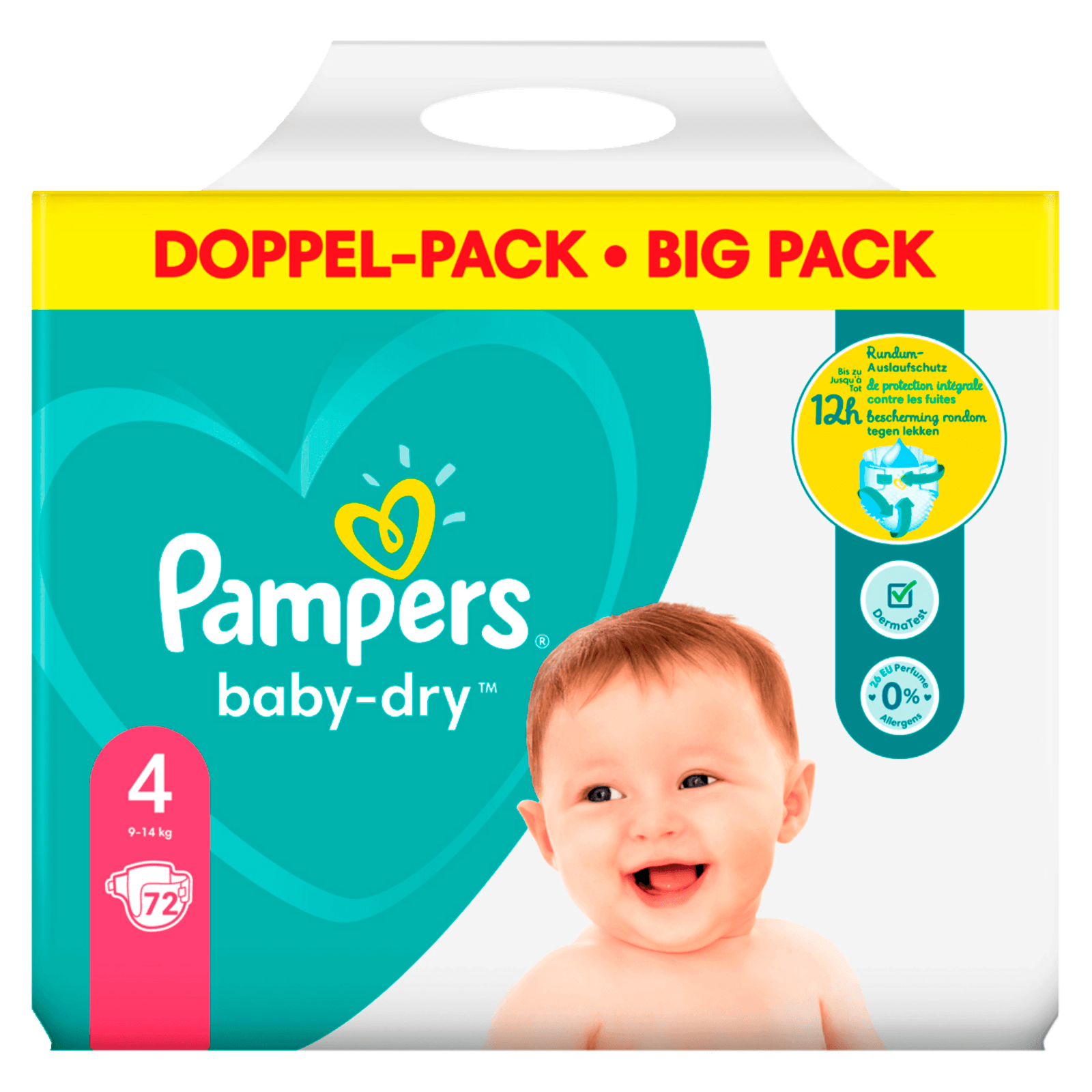 Malaise Kan niet Tegenwerken Pampers Baby-Dry Windeln Gr.4 9-14kg Big Pack 72 Stück bei REWE online  bestellen!